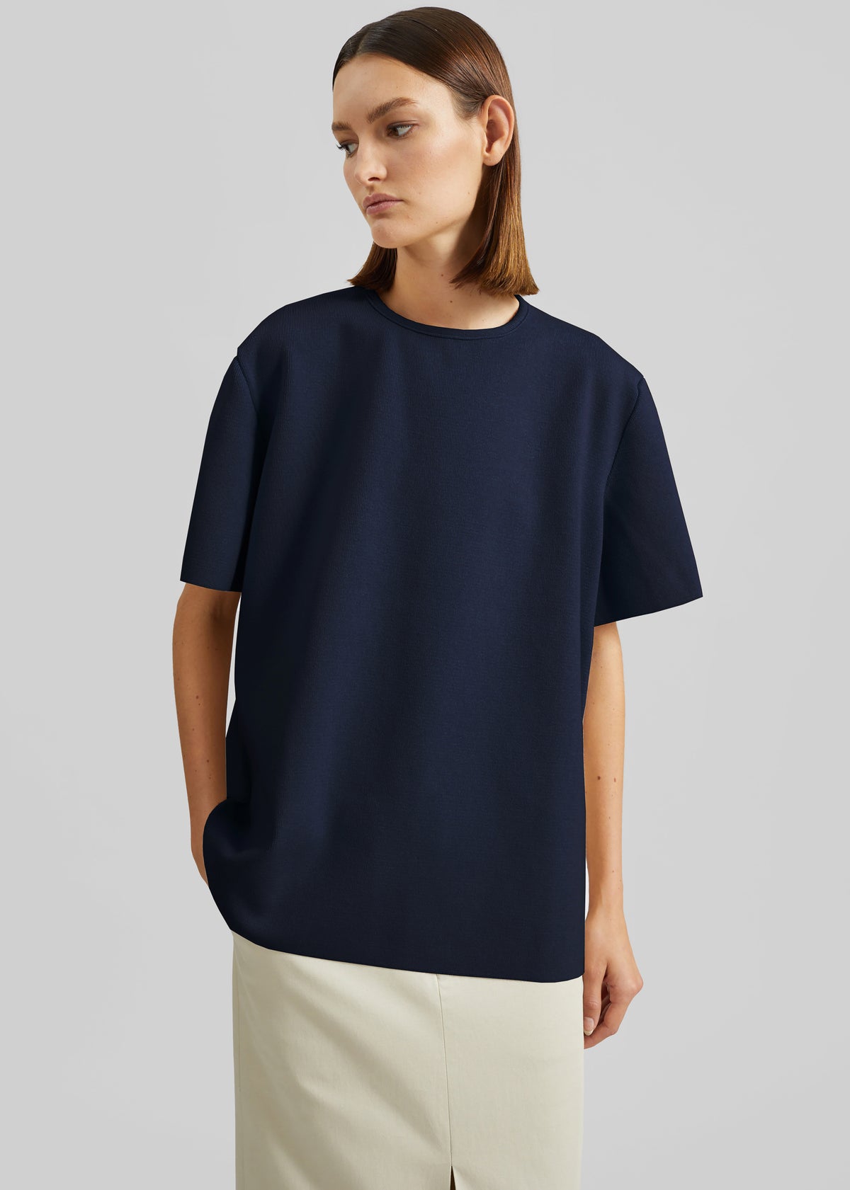 Leni Knit Oversized Top - Navy - 2
