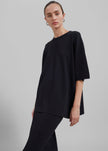 Lenny Knit Boxy Tee - Black