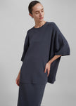 Lenny Knit Boxy Tee - Grey