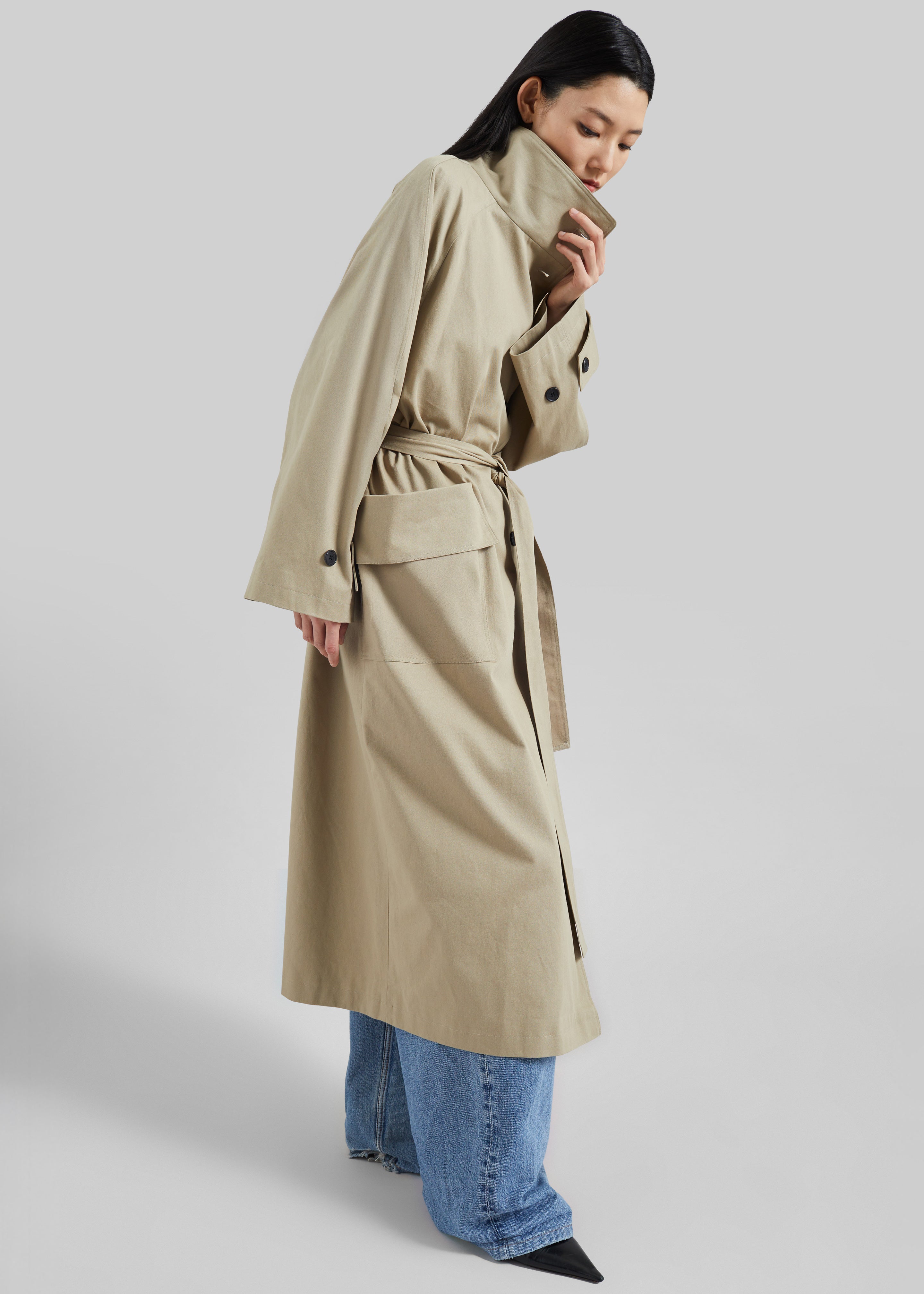 The Frankie Shop ベージュ トレンチコート Lenoir Trench Coat - Beige – The Frankie Shop