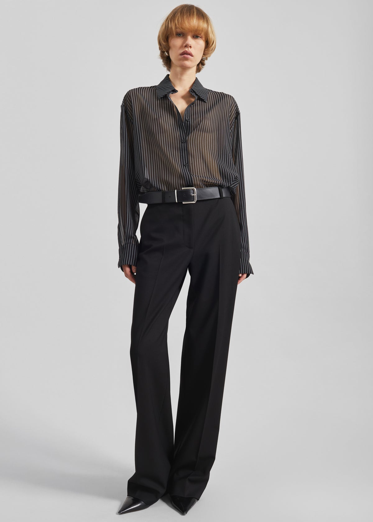 Lenora Straight Trousers - Black - 4