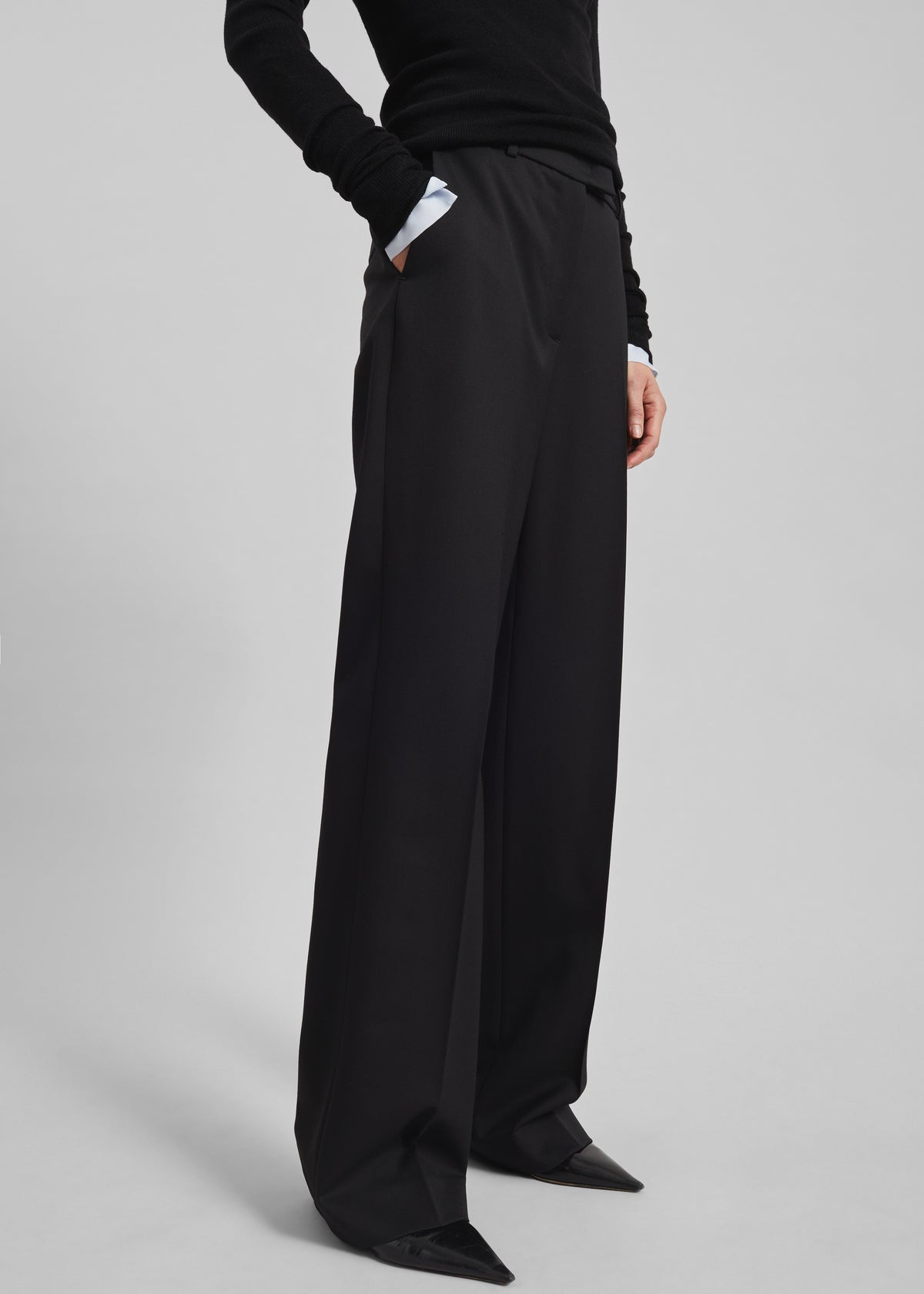 Lenora Straight Trousers - Black - 8