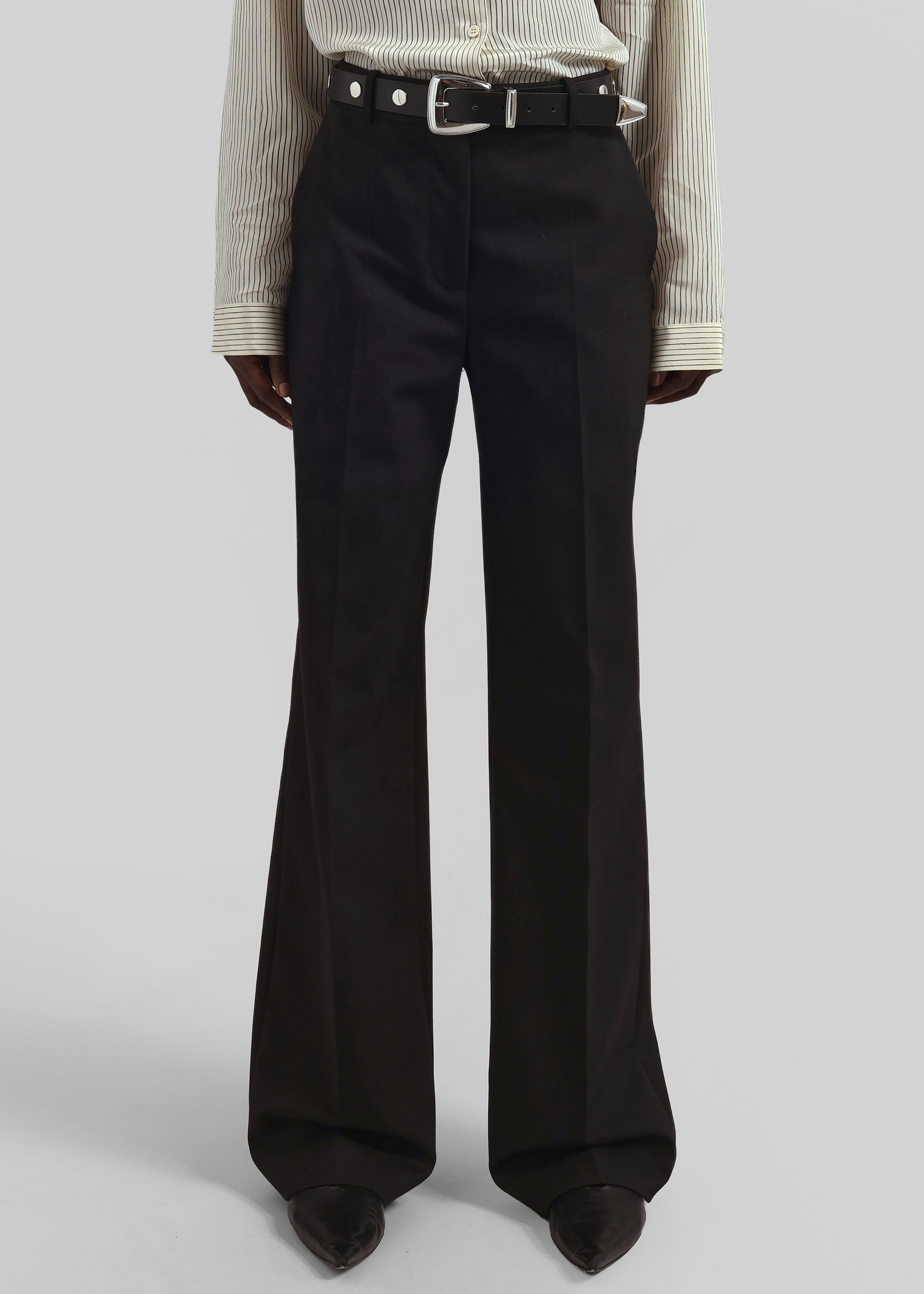 Lenora Straight Trousers - Black - 2