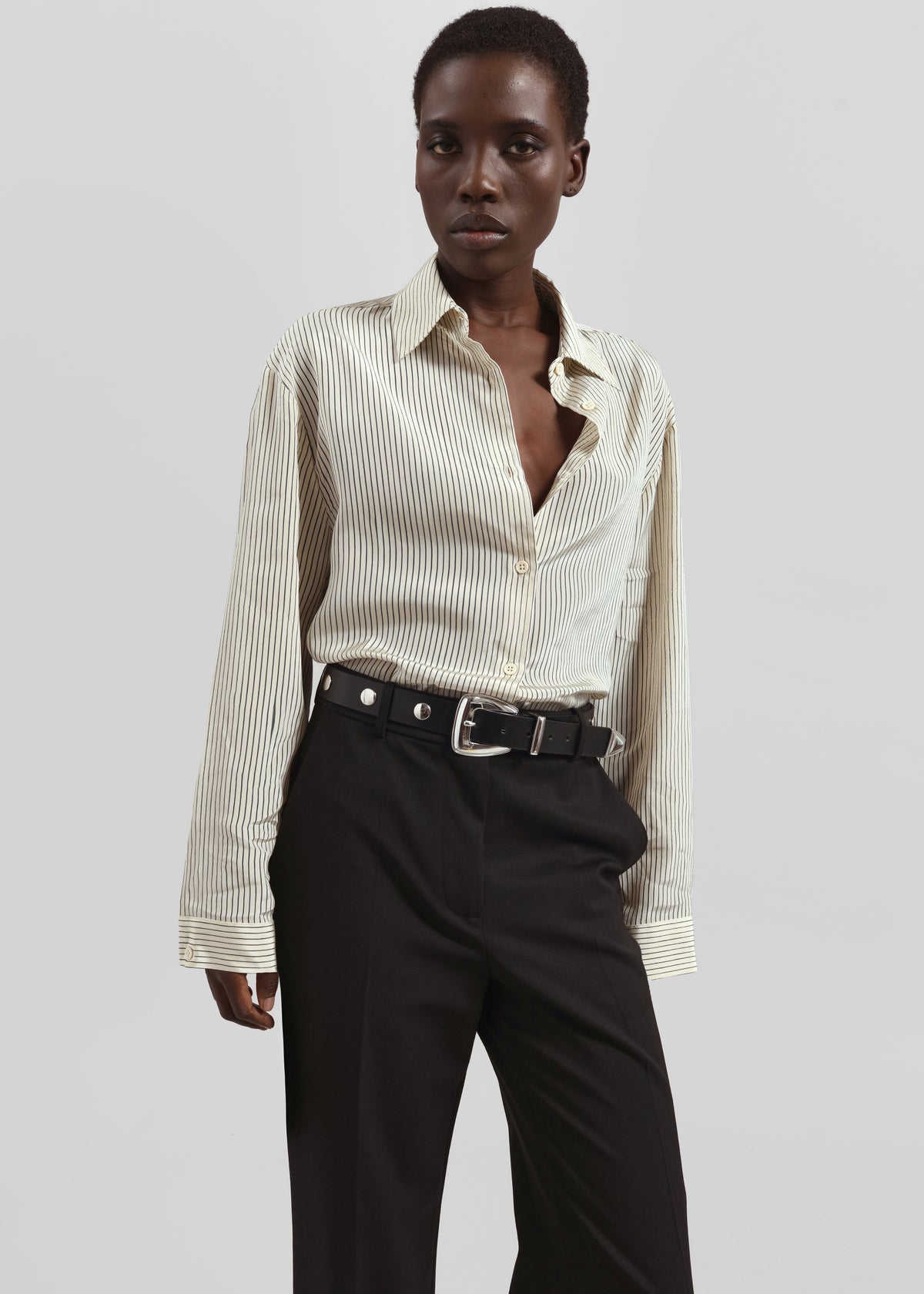 Lenora Straight Trousers - Black - 5