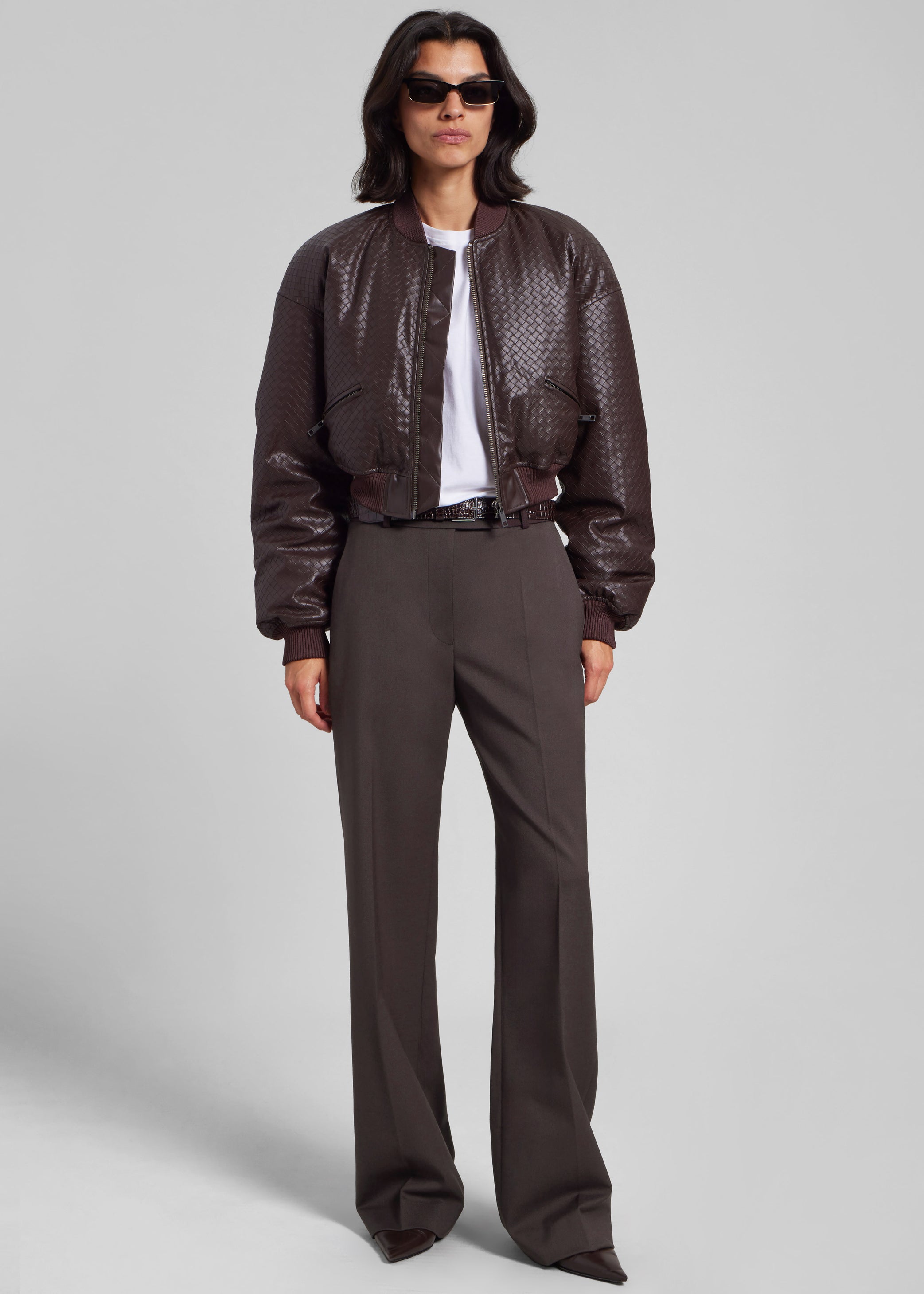 Shop the look image for Lenora Straight Trousers - Brown