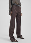 Lenora Straight Trousers - Brown