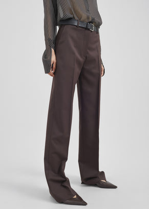Lenora Straight Trousers - Brown
