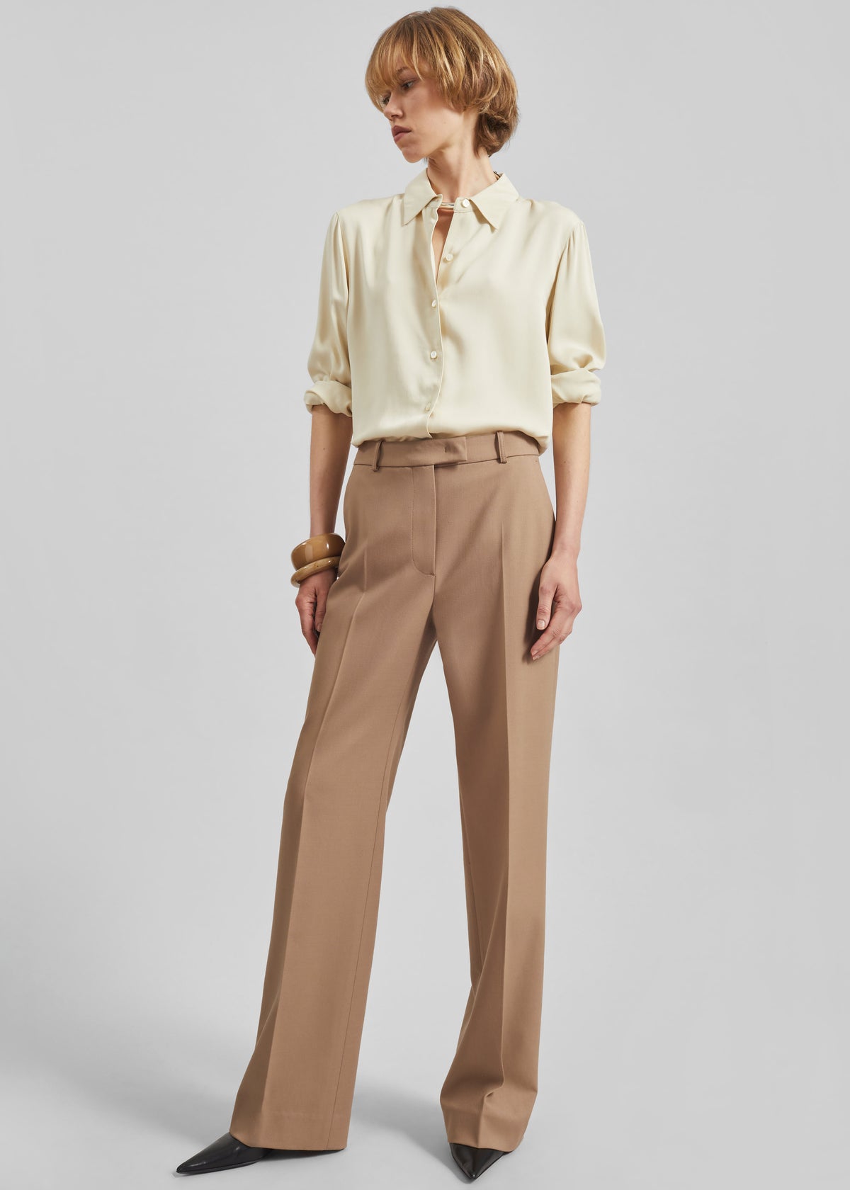 Lenora Straight Trousers - Camel - 5