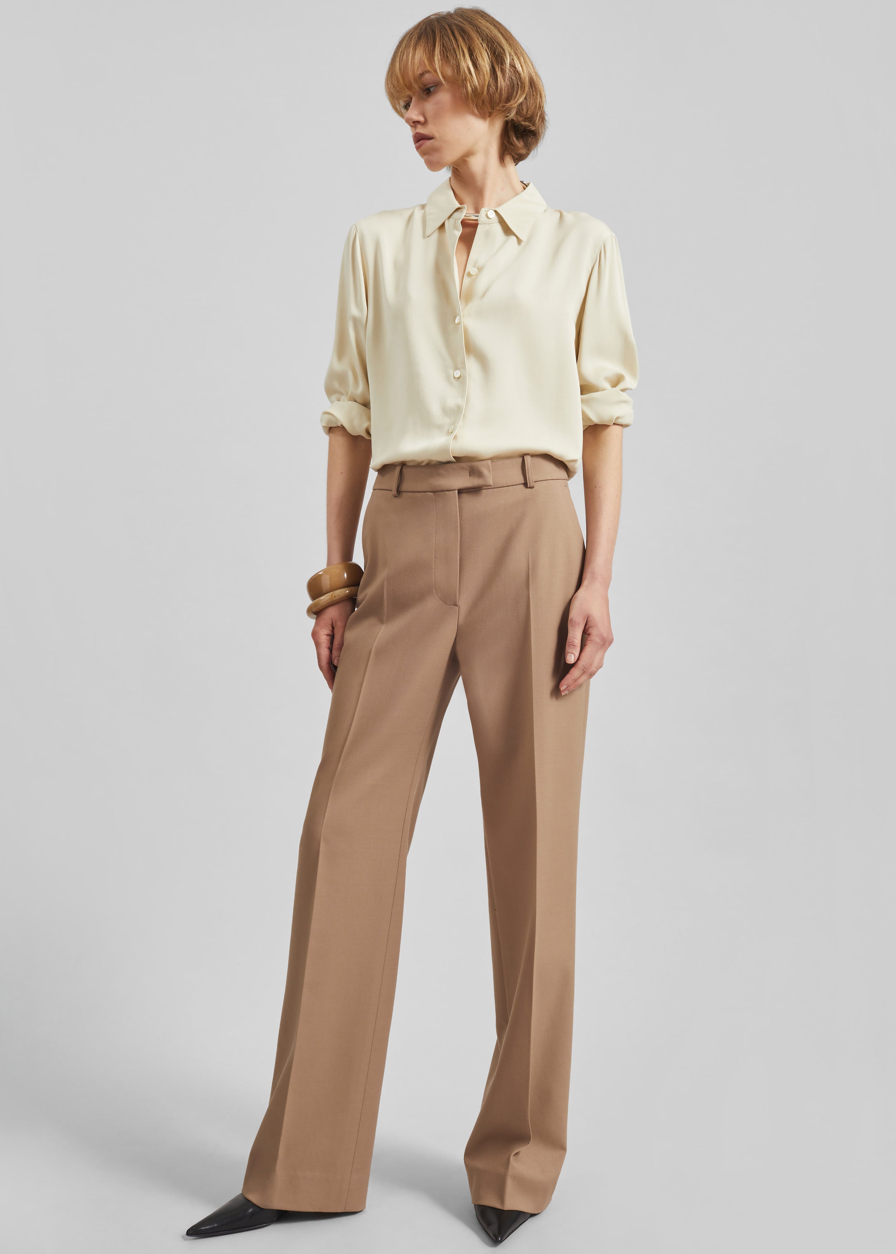 Lenora Straight Trousers - Camel - 5
