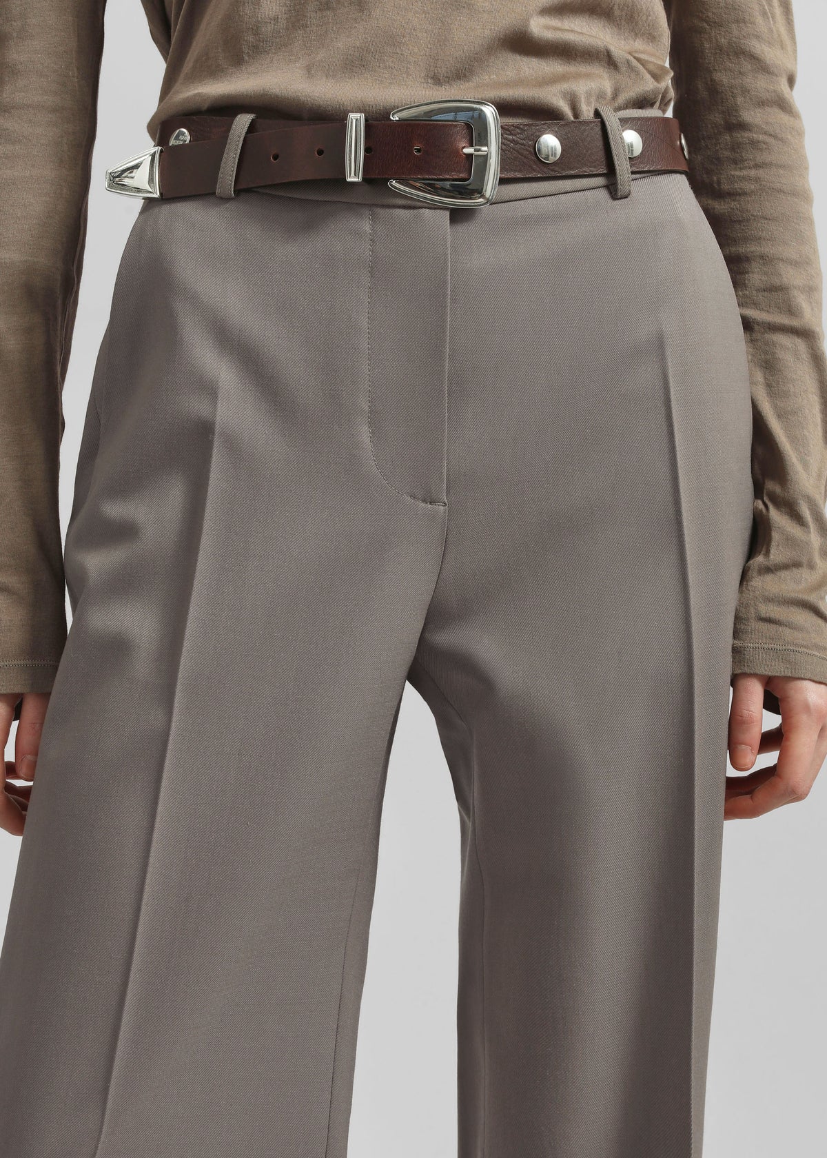 Lenora Straight Trousers - Taupe - 9