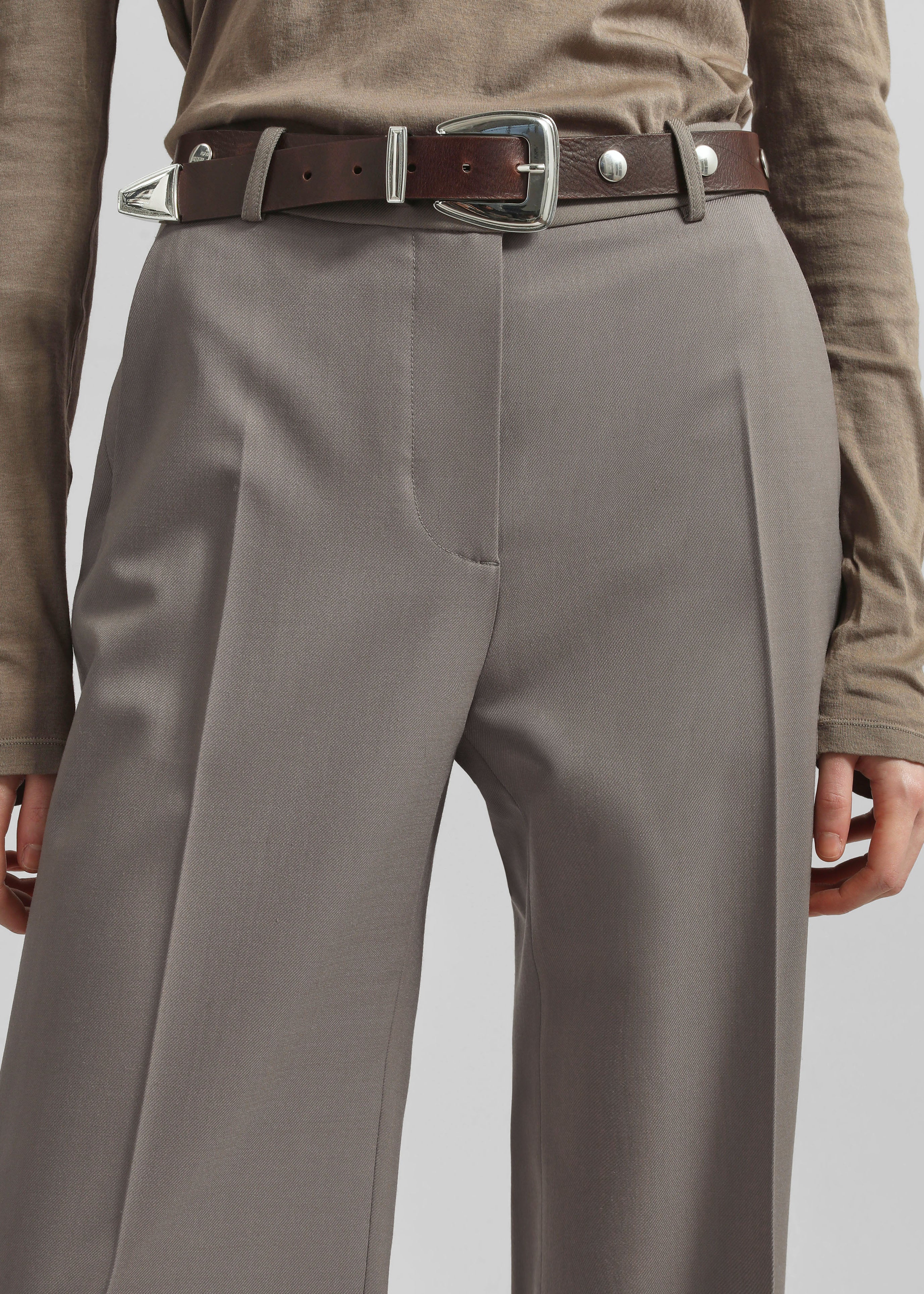 Lenora Straight Trousers - Taupe - 9