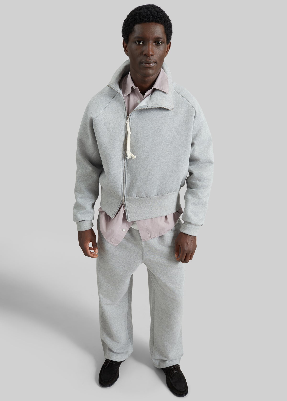 Lenox Paneled Sweatpants - Light Grey - 1