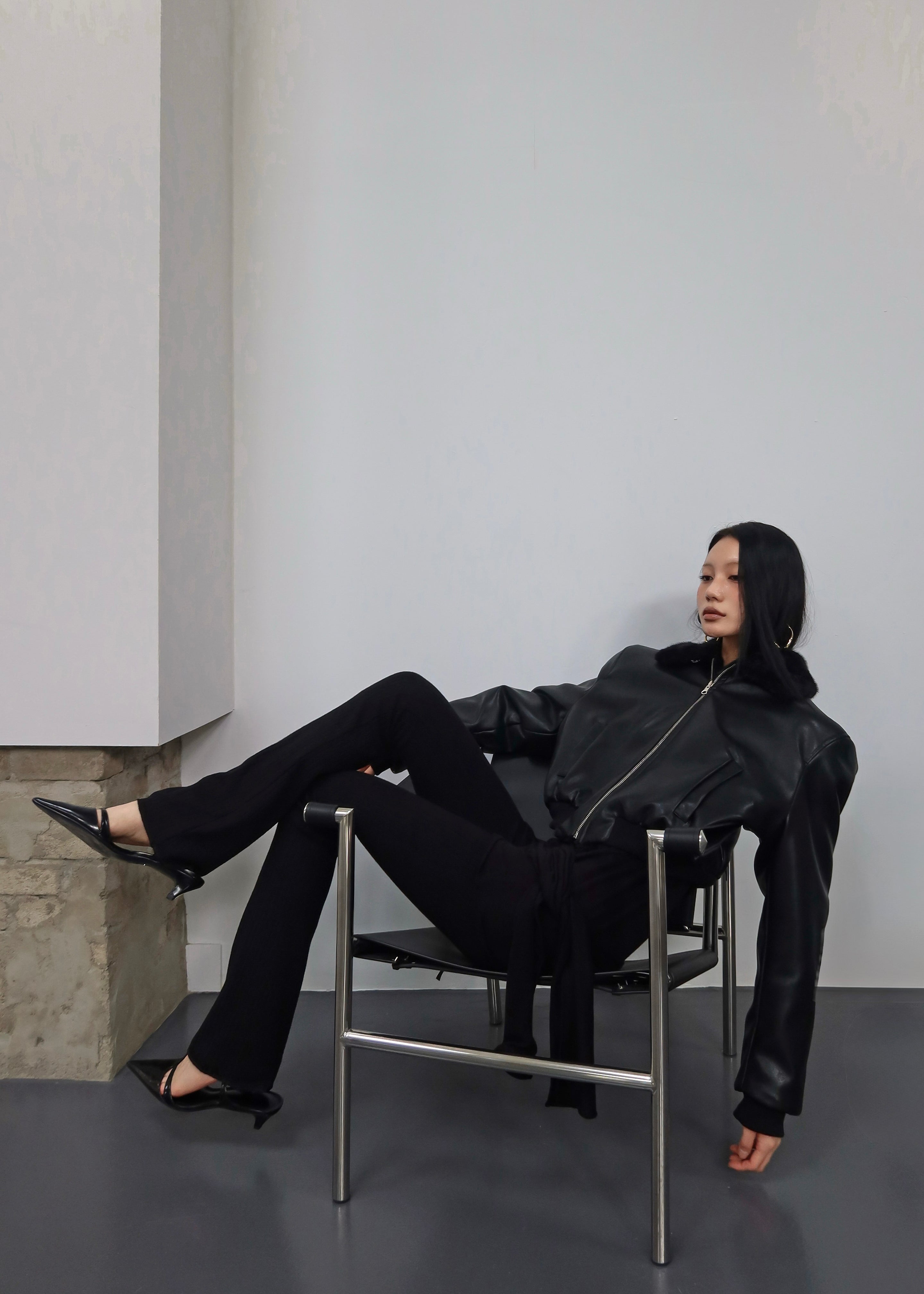Leoben Reversible Bomber Jacket - Black – The Frankie Shop