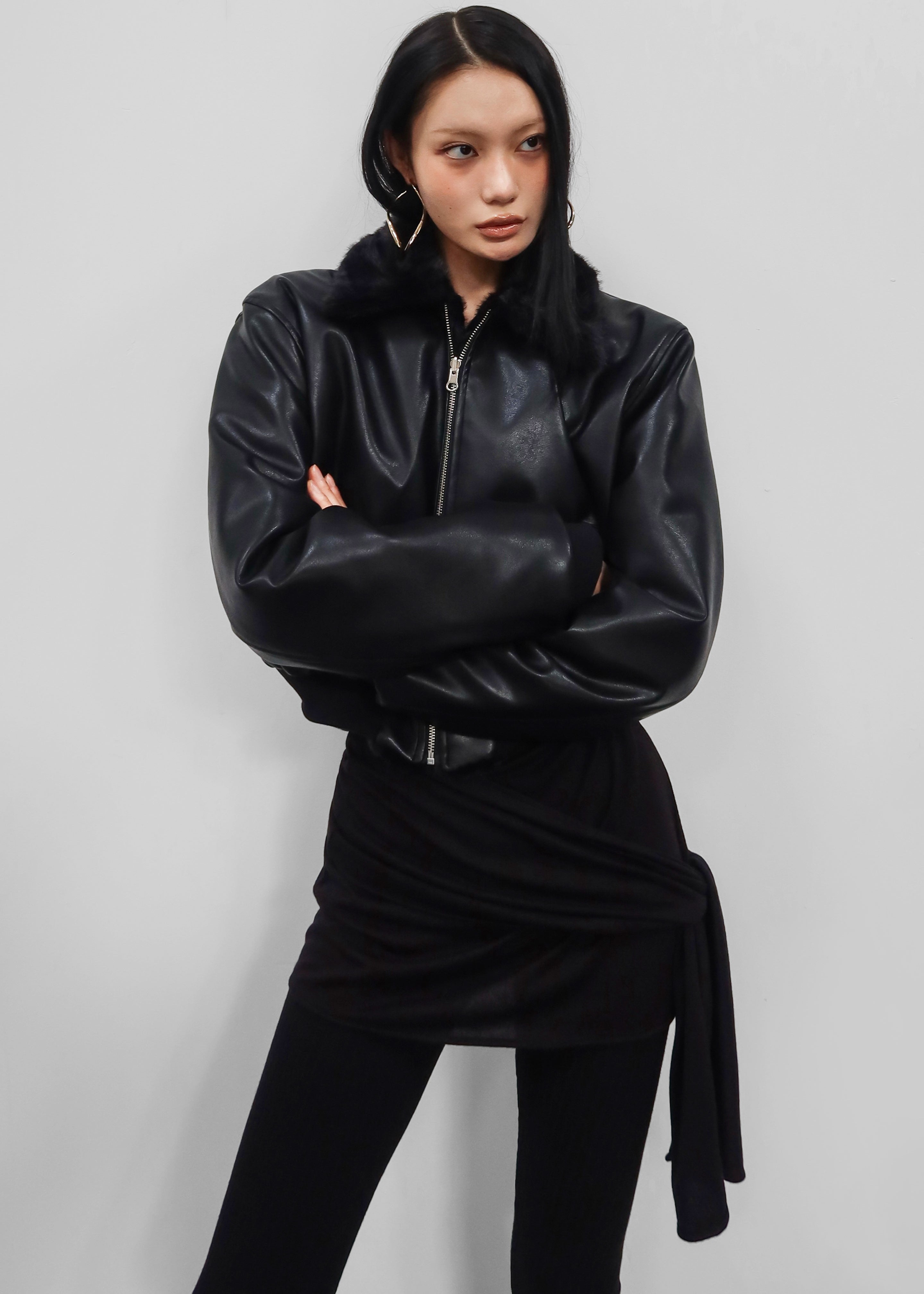 Leoben Reversible Bomber Jacket - Black – The Frankie Shop
