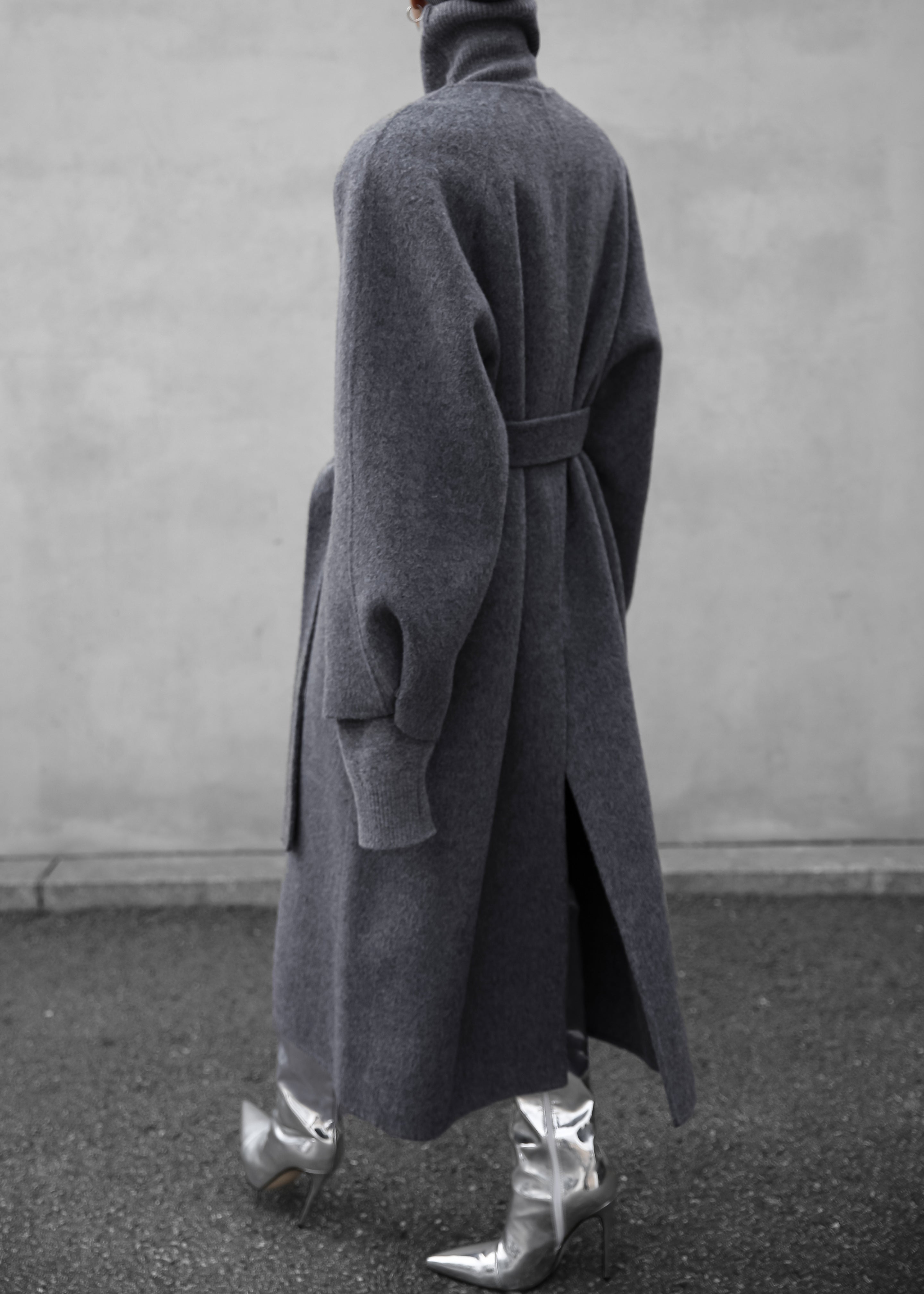 Leon Wool Coat - Grey - 4