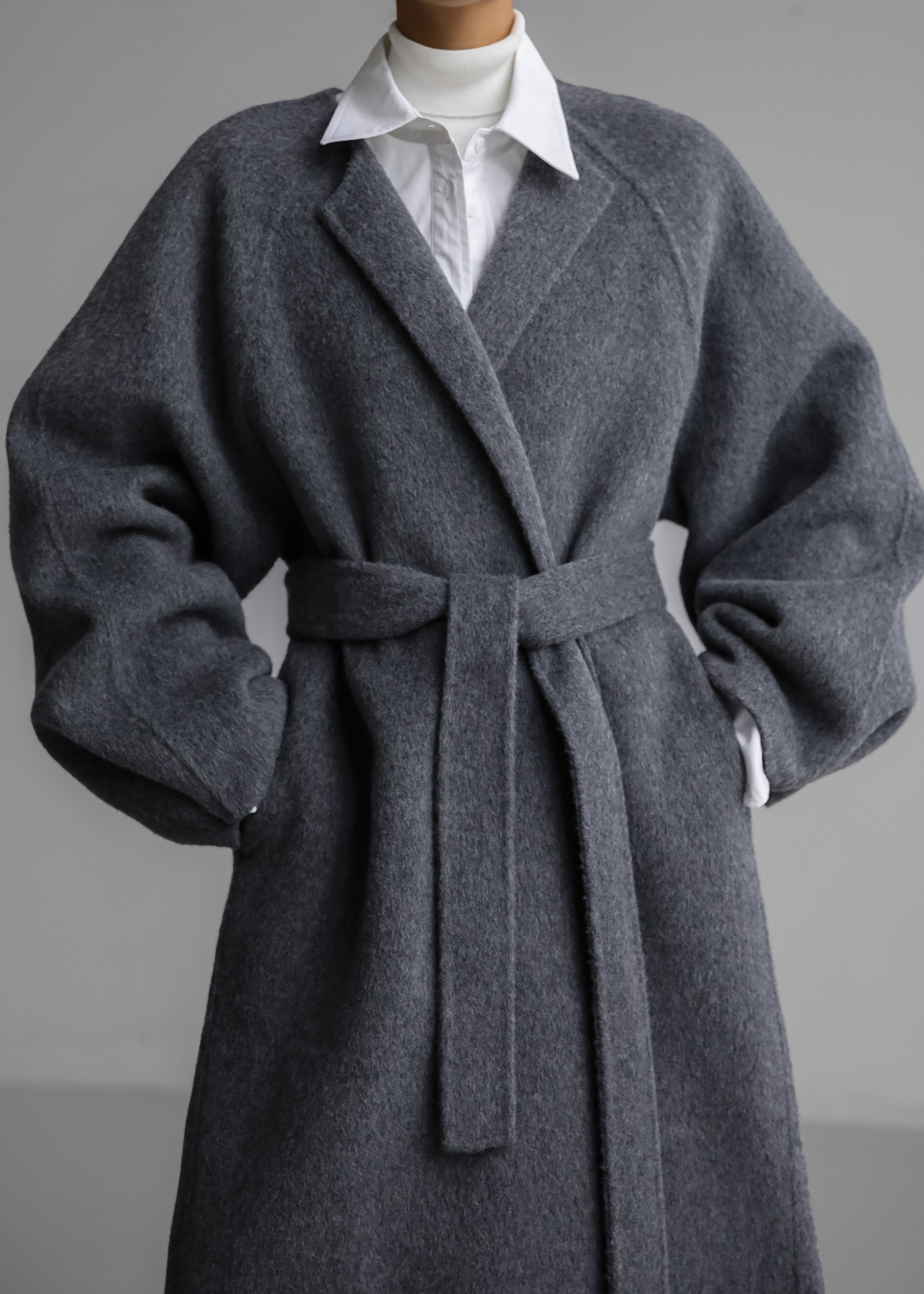 Leon Wool Coat - Grey - 6
