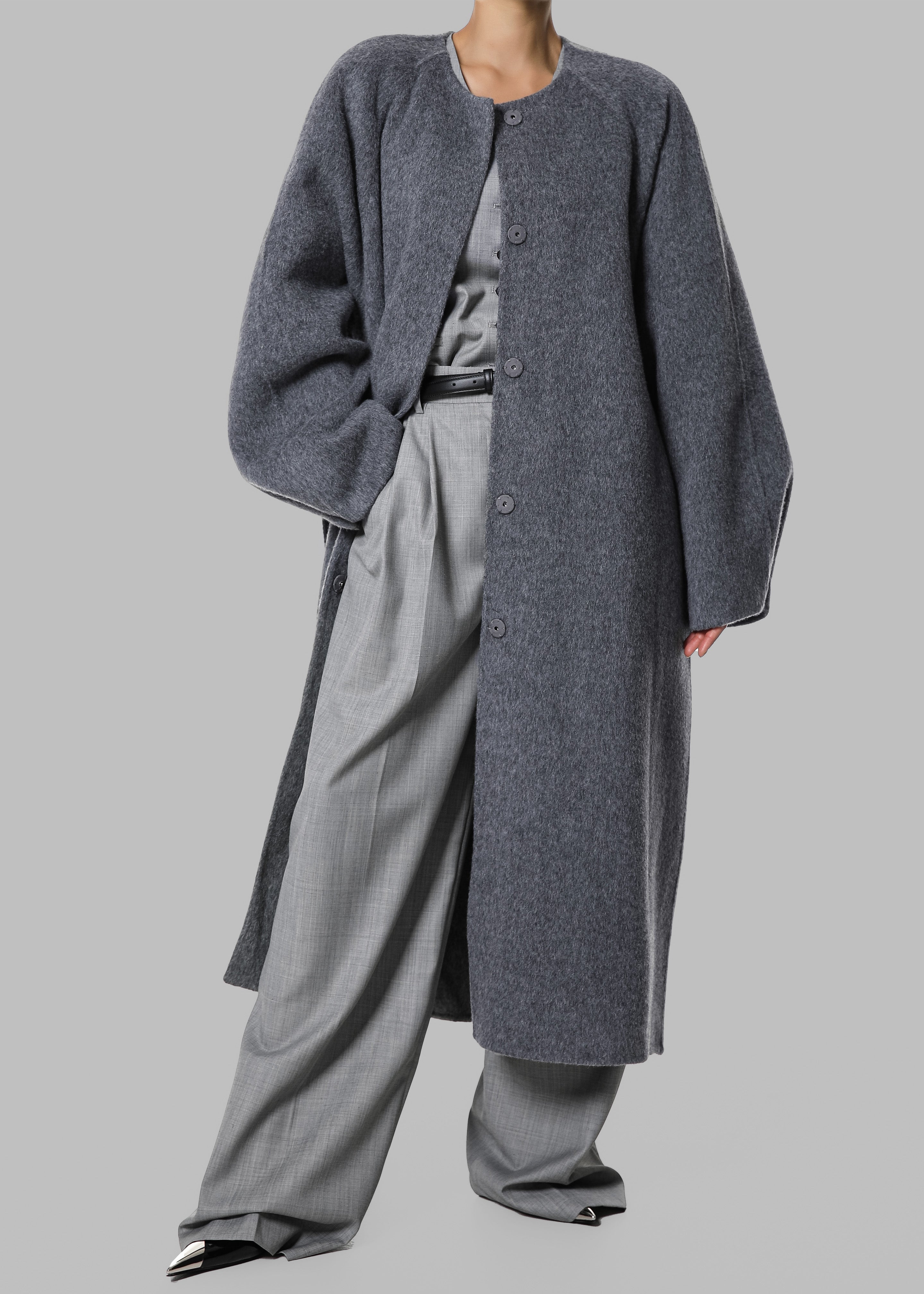 Leon Wool Coat - Grey - 11