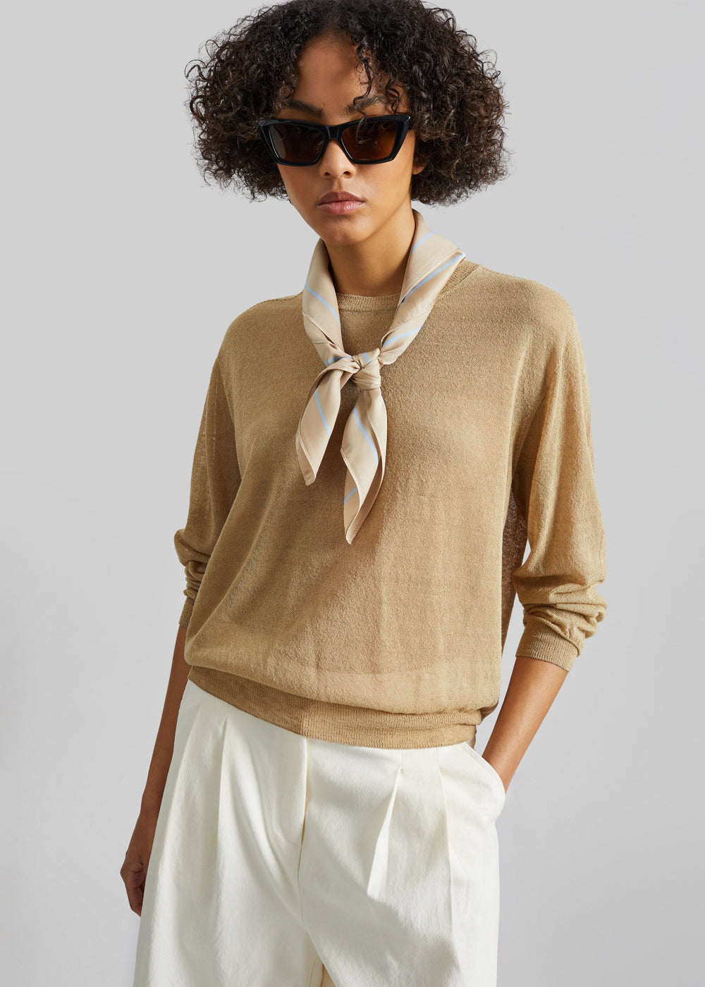 Lerici Square Scarf - Beige
