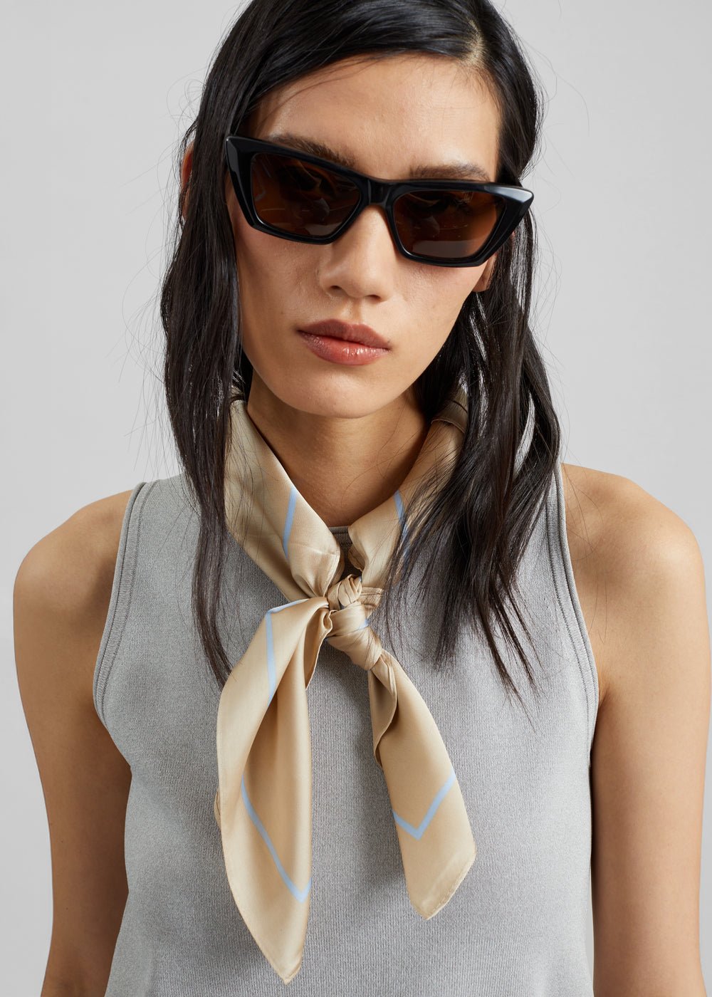 Lerici Square Scarf - Beige - 1