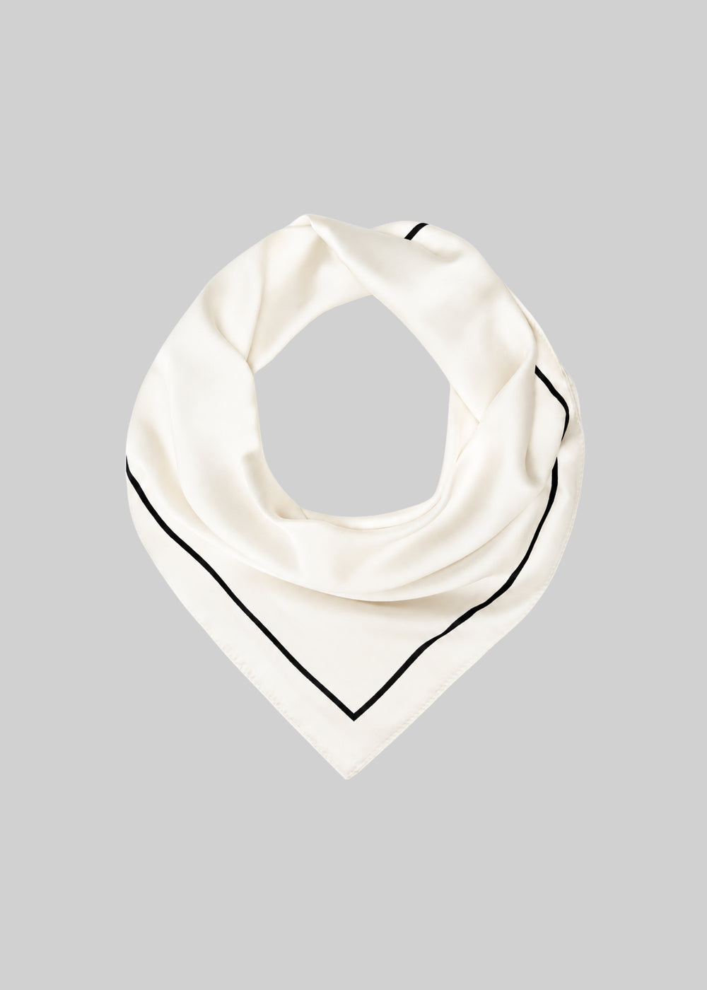 Lerici Square Scarf - Ivory/Black - 1