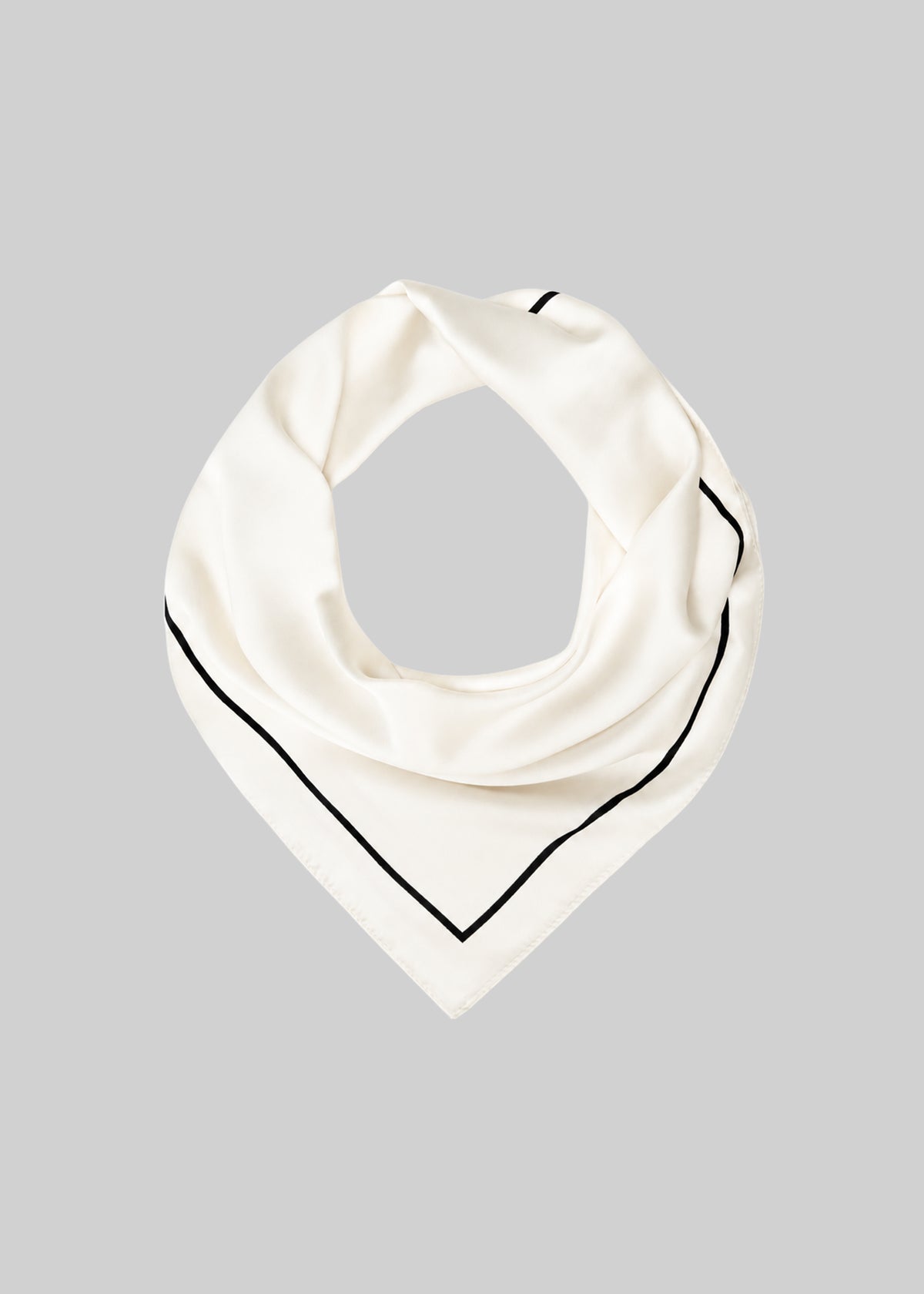 Lerici Square Scarf - Ivory/Black - 2