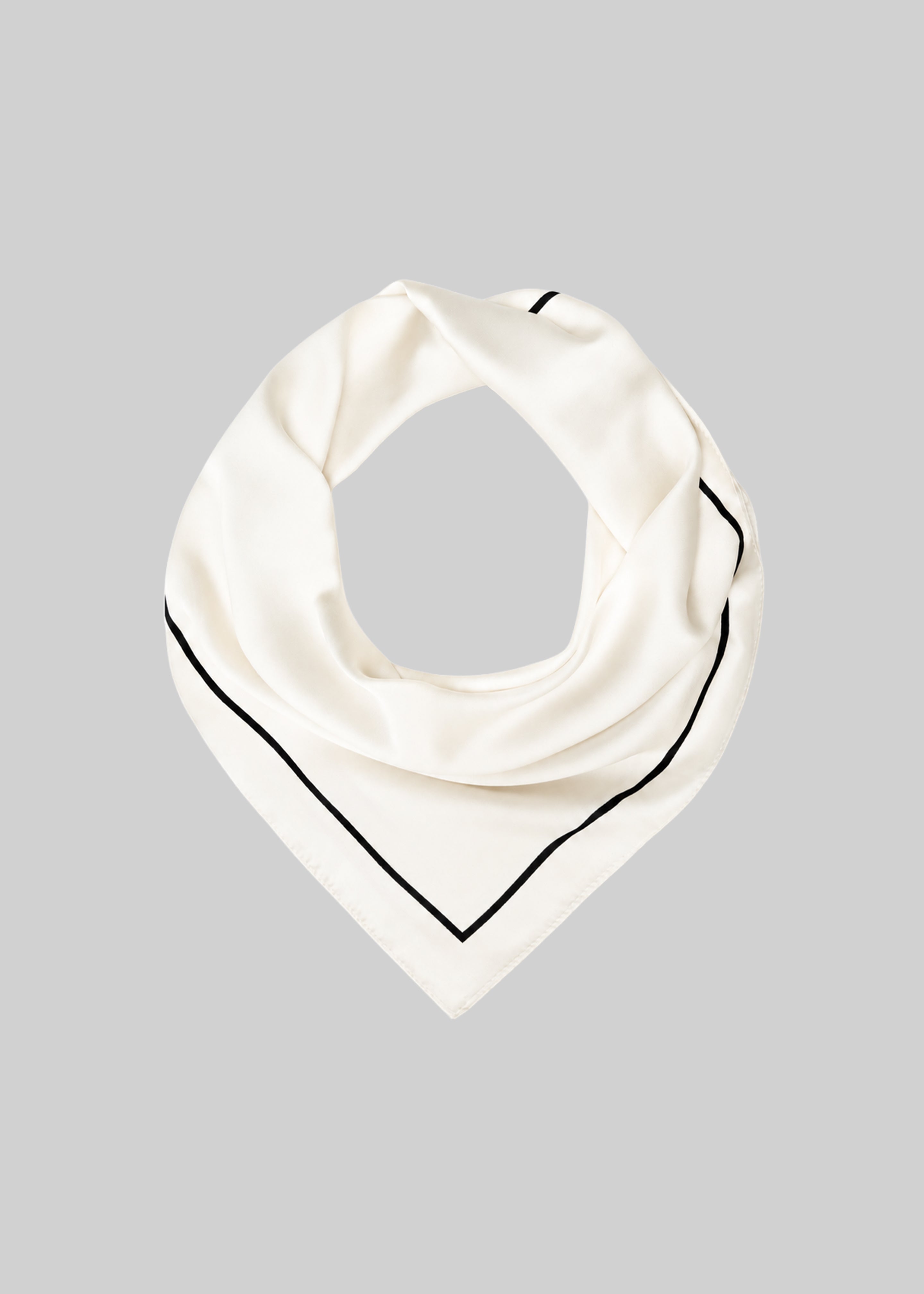 Lerici Square Scarf - Ivory/Black - 2
