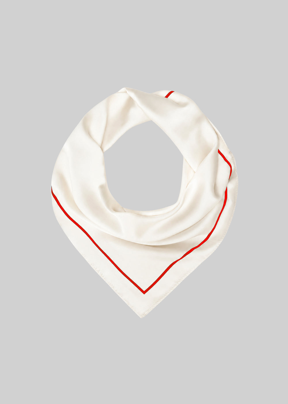 Lerici Square Scarf - Ivory/Red - 1