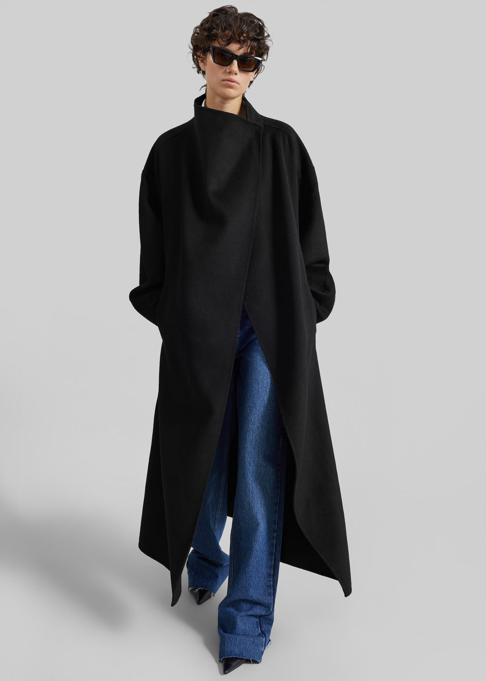 John Oversized Coat - Black – The Frankie Shop