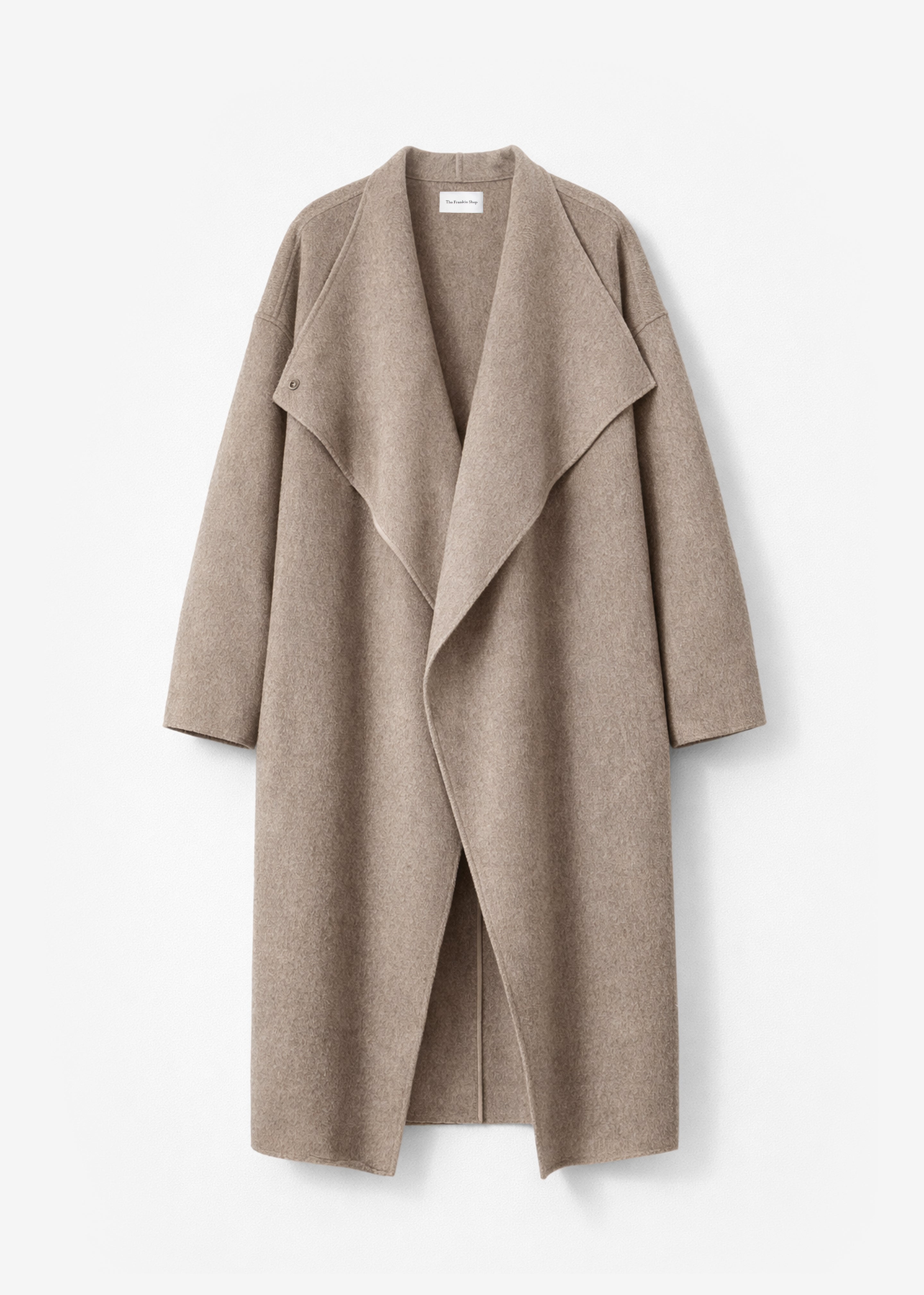 CHIEKO+ wool&cashmere  coat 38新品未使用 Leroy Funnel Neck Wool Coat - Taupe Melange – The Frankie Shop