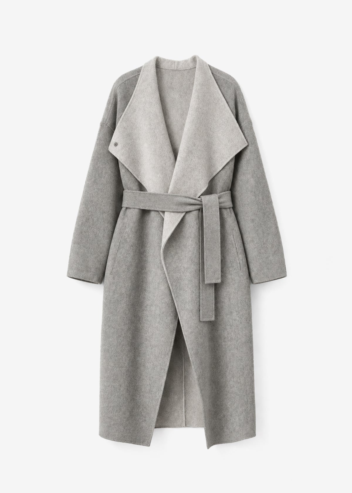 Leroy Reversible Funnel Neck Wool Coat - Beige