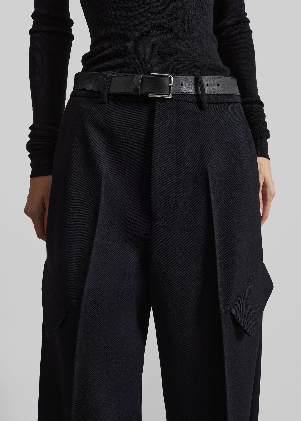 Lery Tailored Cargo Pants - Black