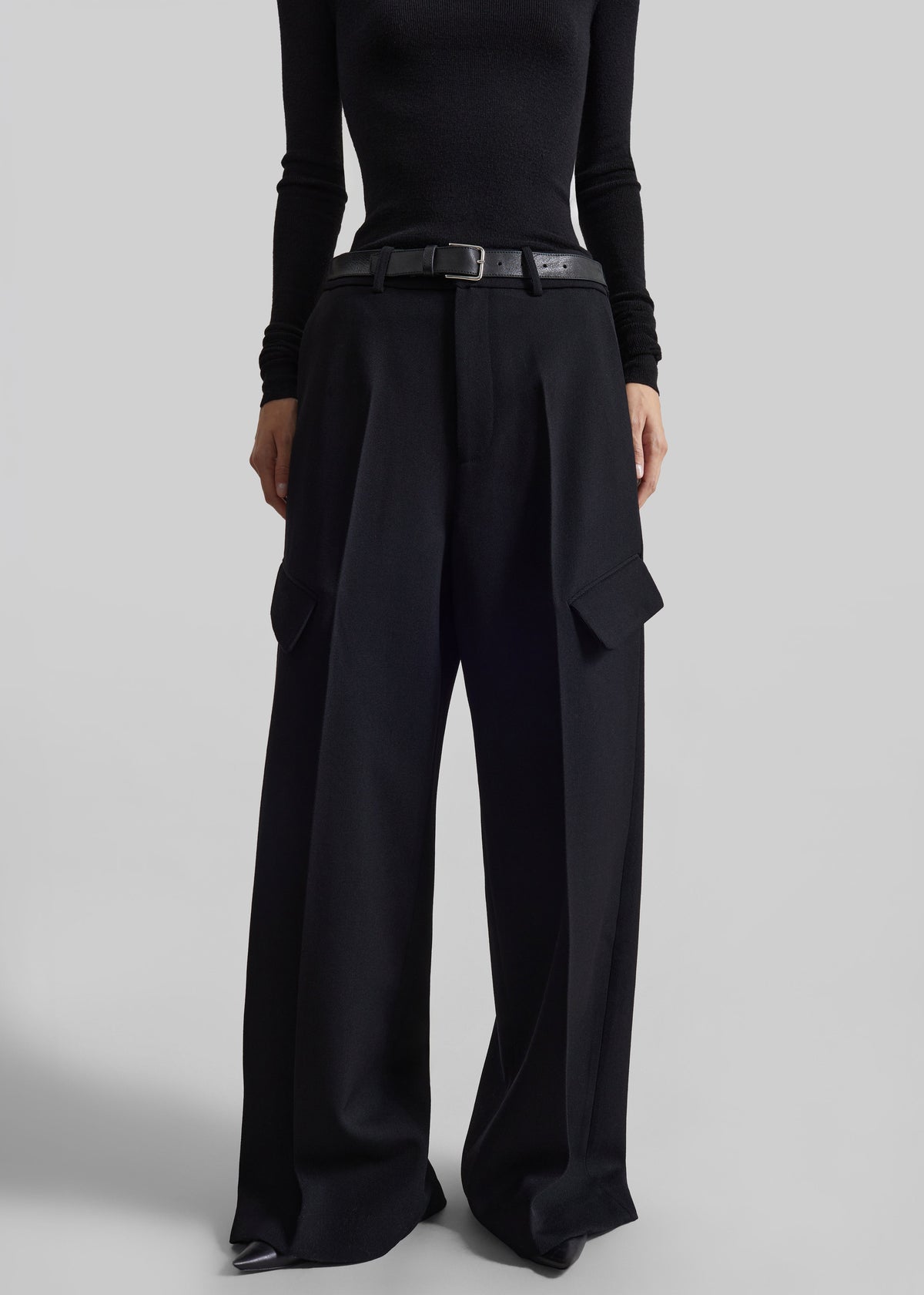 Lery Tailored Cargo Pants - Black
