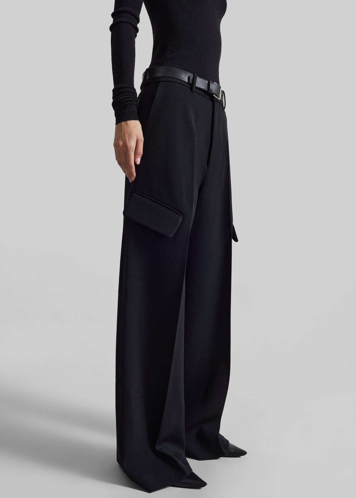 Lery Tailored Cargo Pants - Black