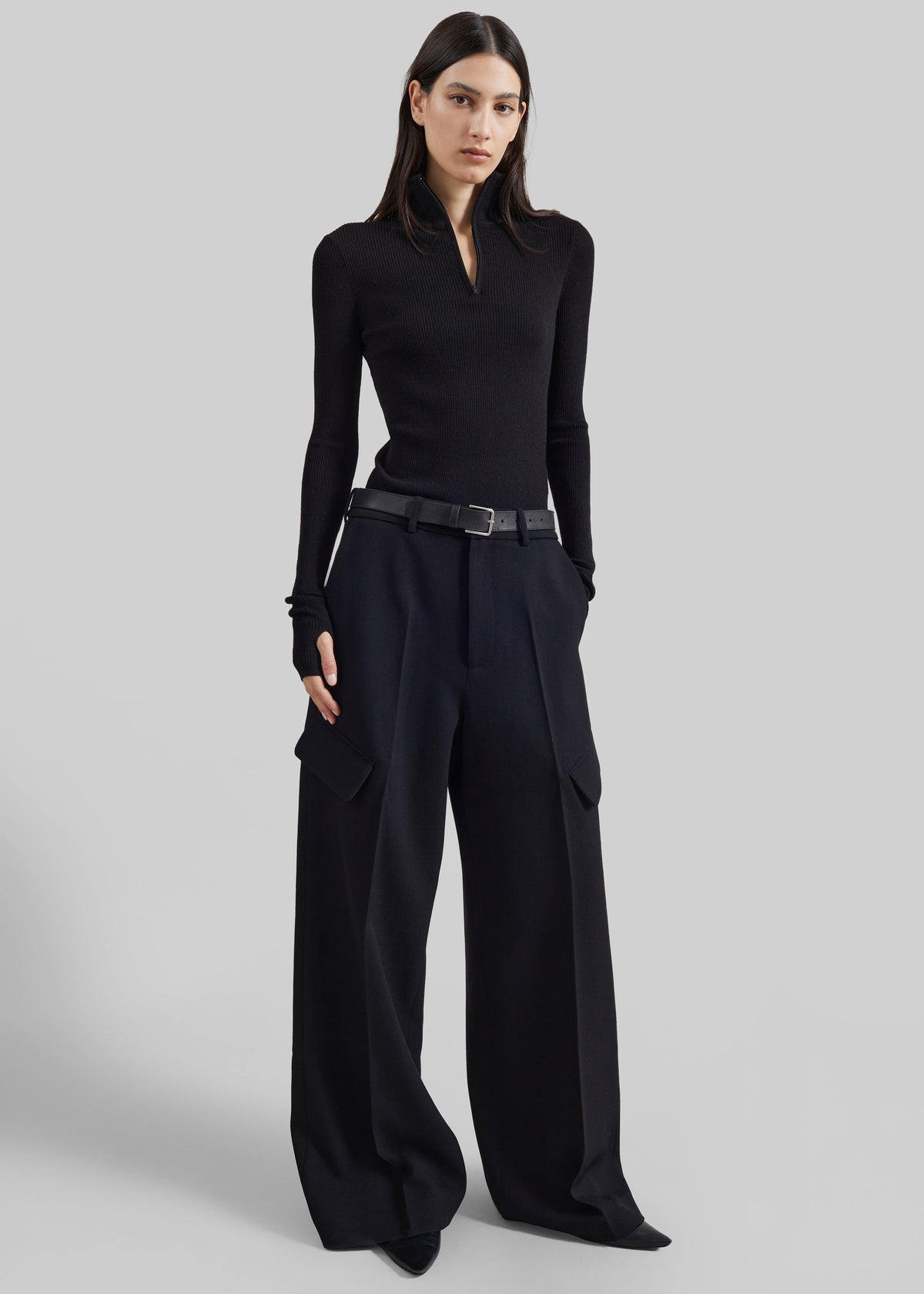 Lery Tailored Cargo Pants - Black