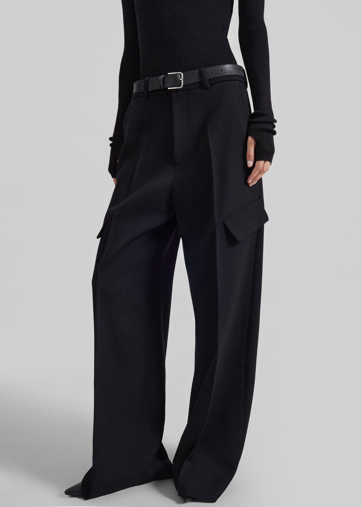 Lery Tailored Cargo Pants - Black