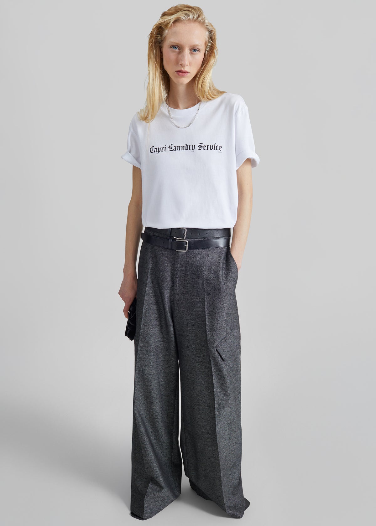 Lery Tailored Cargo Pants - Black Melange