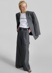 Lery Tailored Cargo Pants - Black Melange