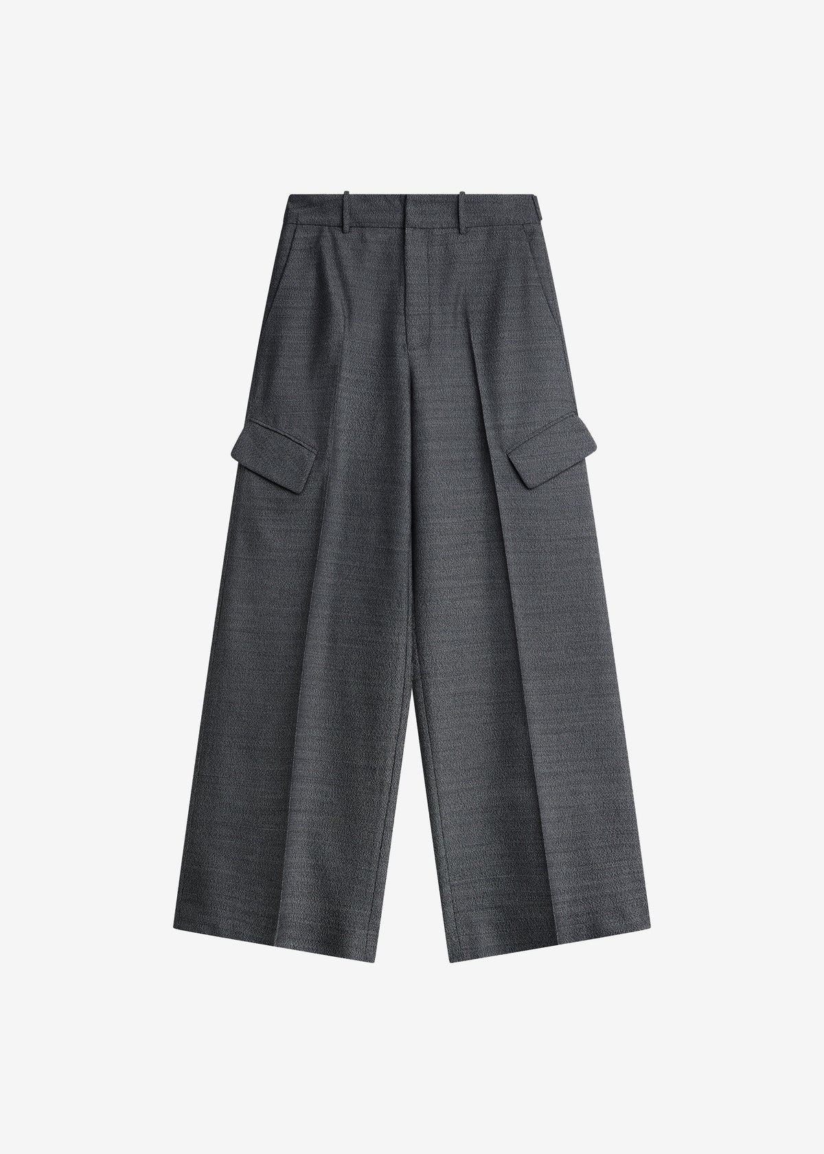 Lery Tailored Cargo Pants - Black Melange