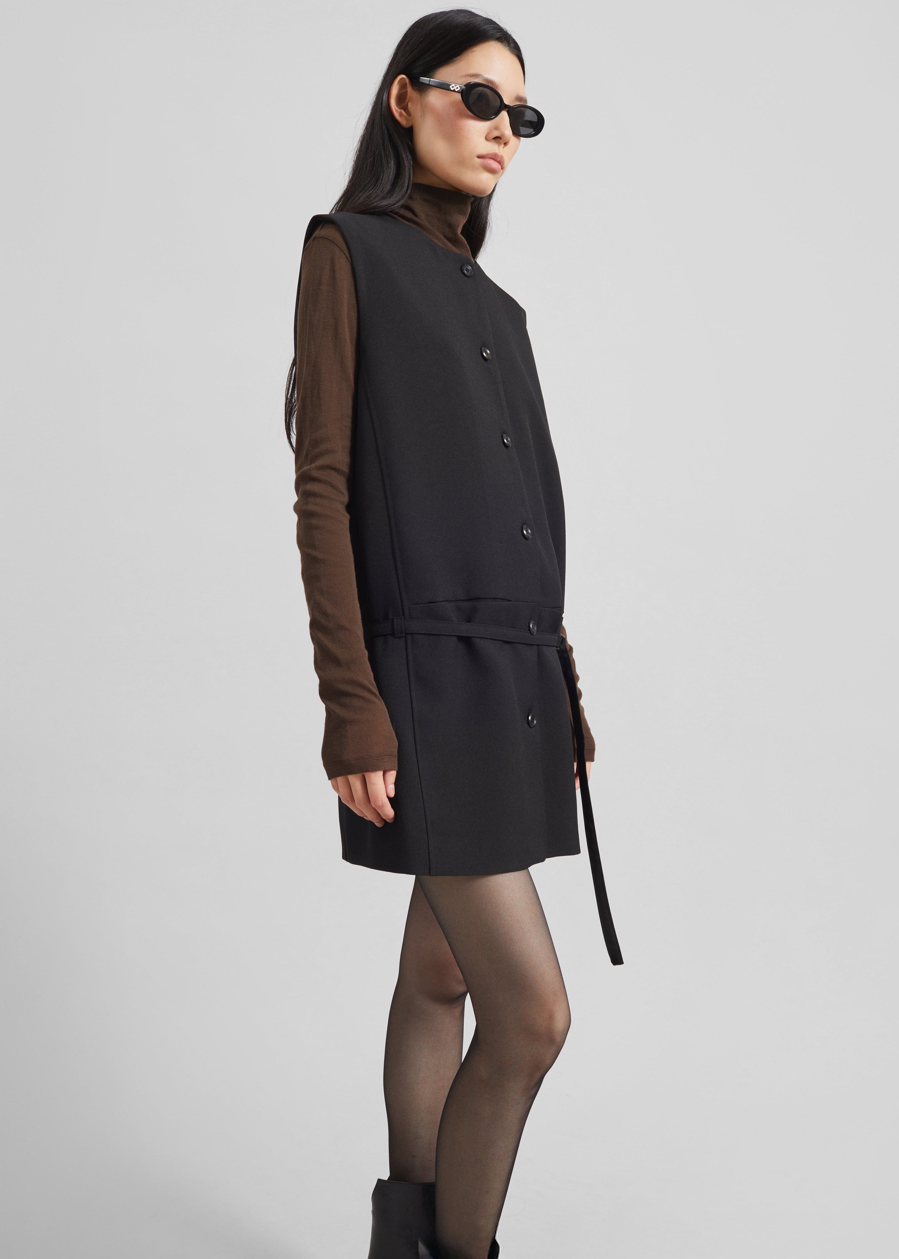 Lesce Vest Dress - Black - 4