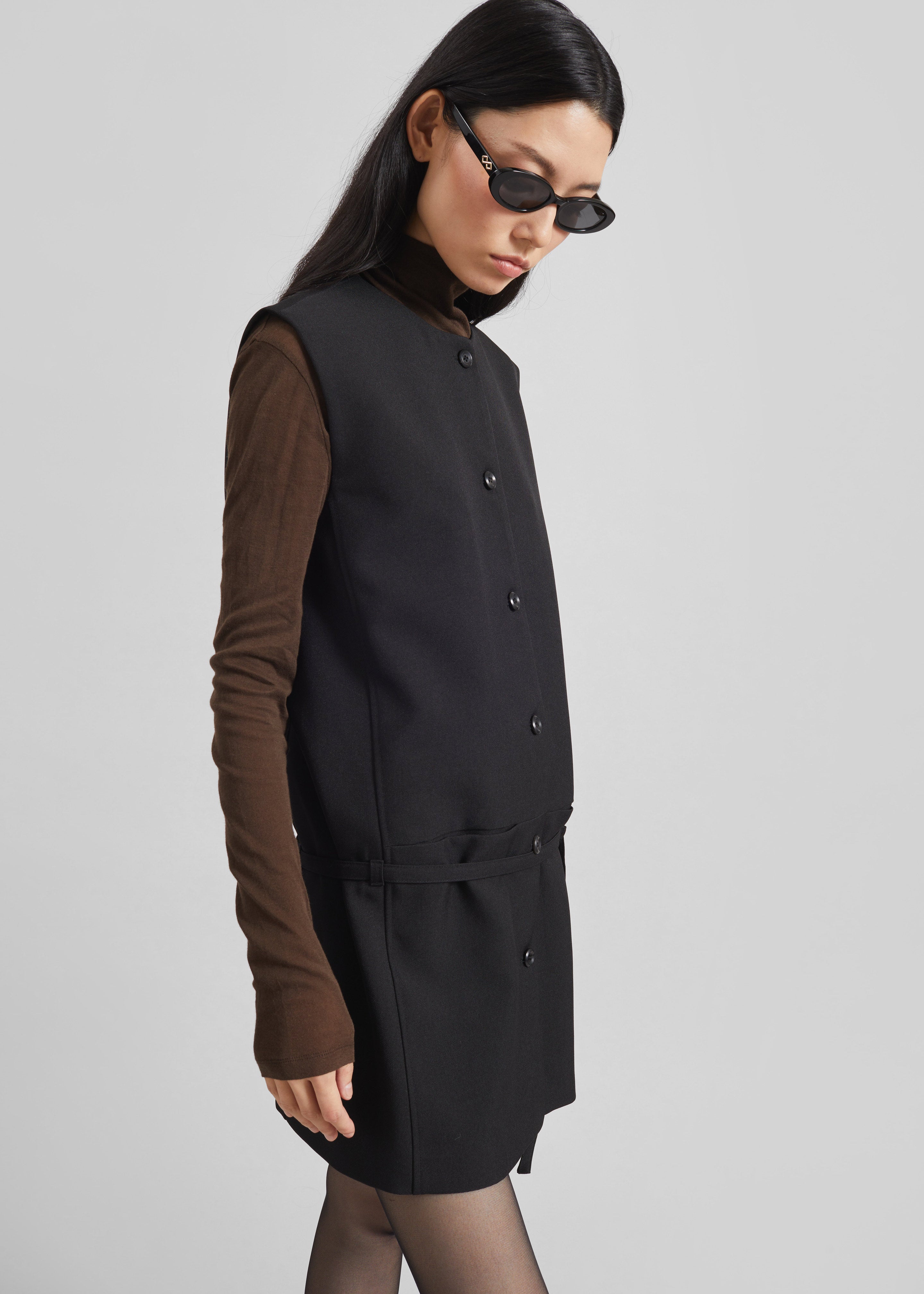 Lesce Vest Dress - Black - 5