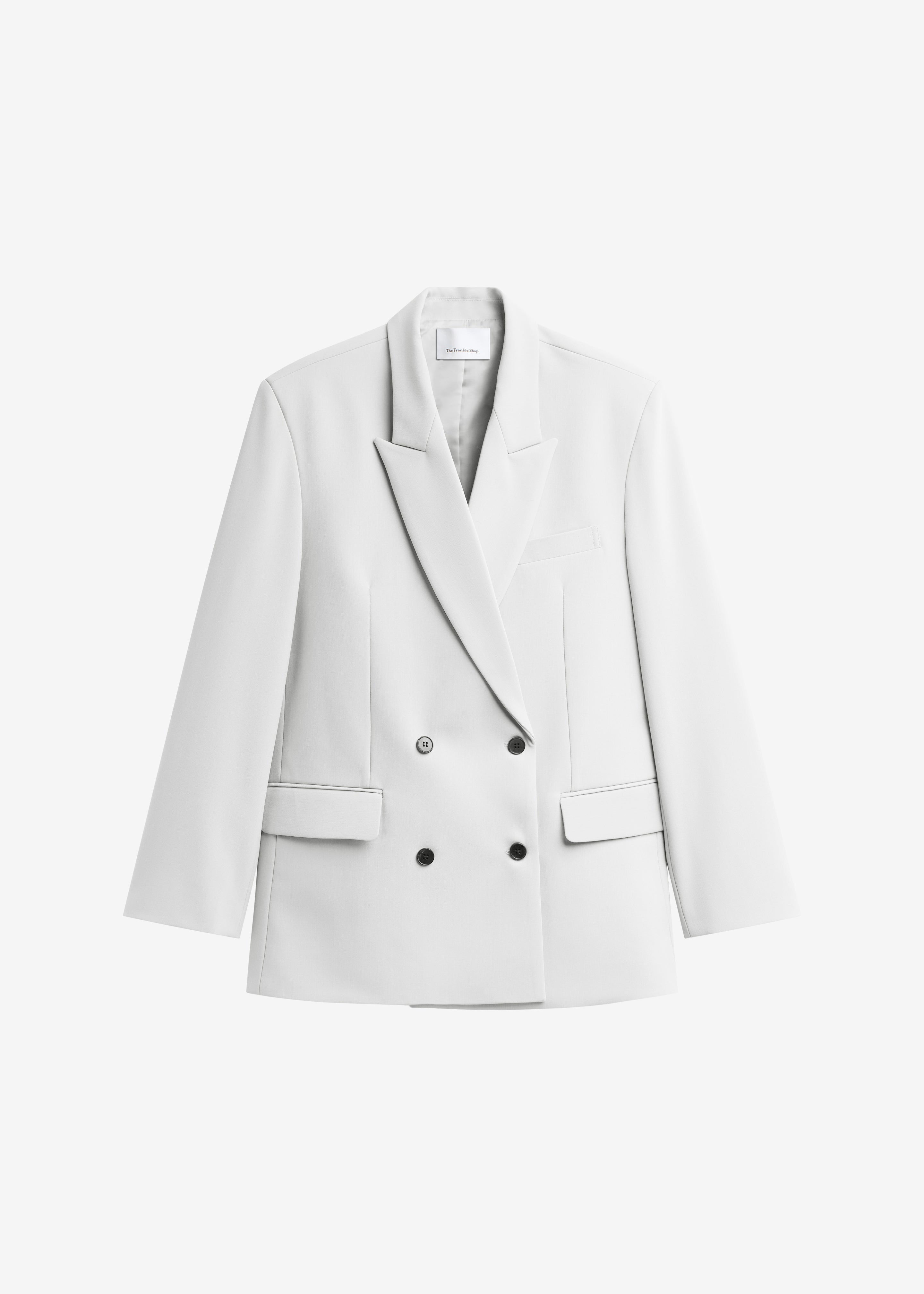 Leven Double-Breasted Blazer - Light Grey – The Frankie Shop