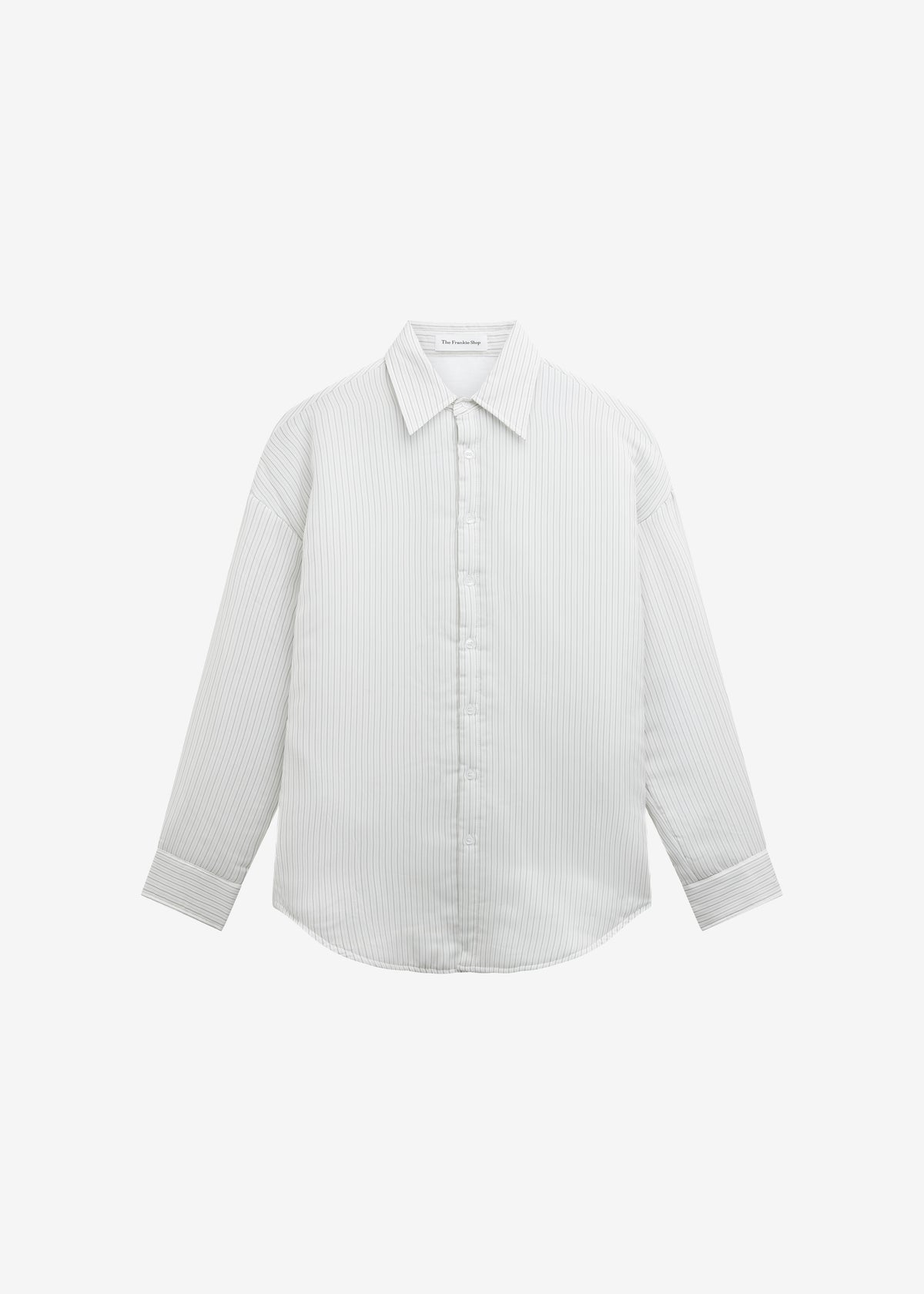 Levidi Padded Overshirt - White/Black Stripe - 8