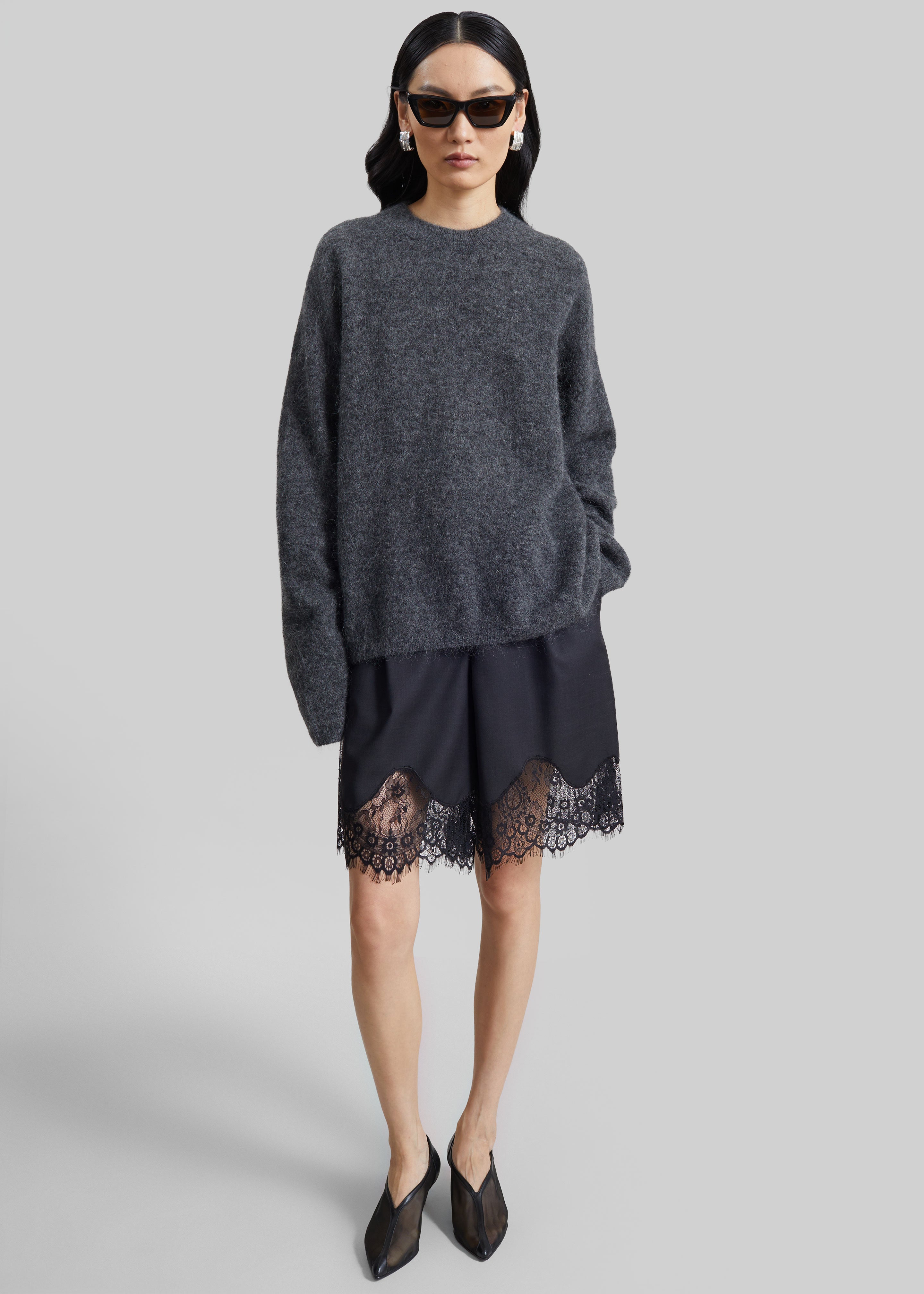 Lido Lace Bermuda Shorts - Dark Grey - 5