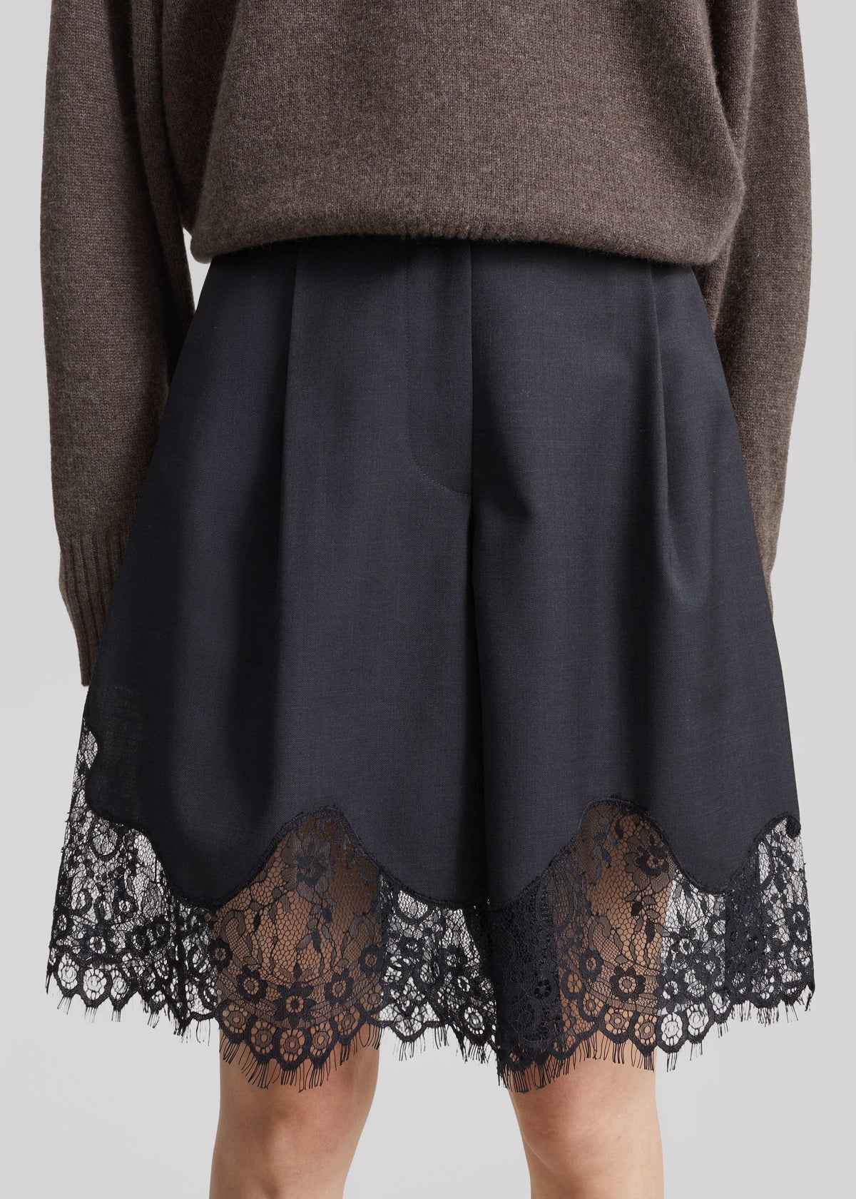 Lido Lace Bermuda Shorts - Dark Grey - 3