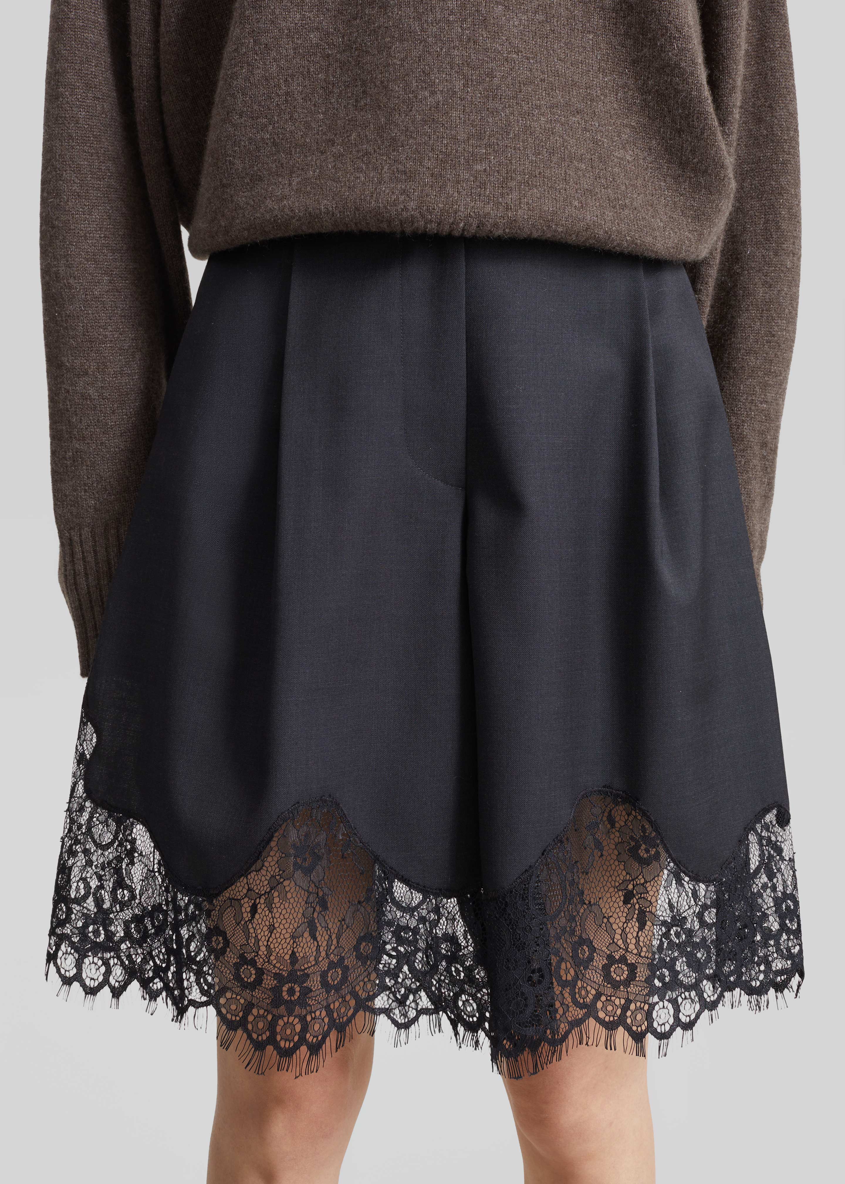 Lido Lace Bermuda Shorts - Dark Grey - 3