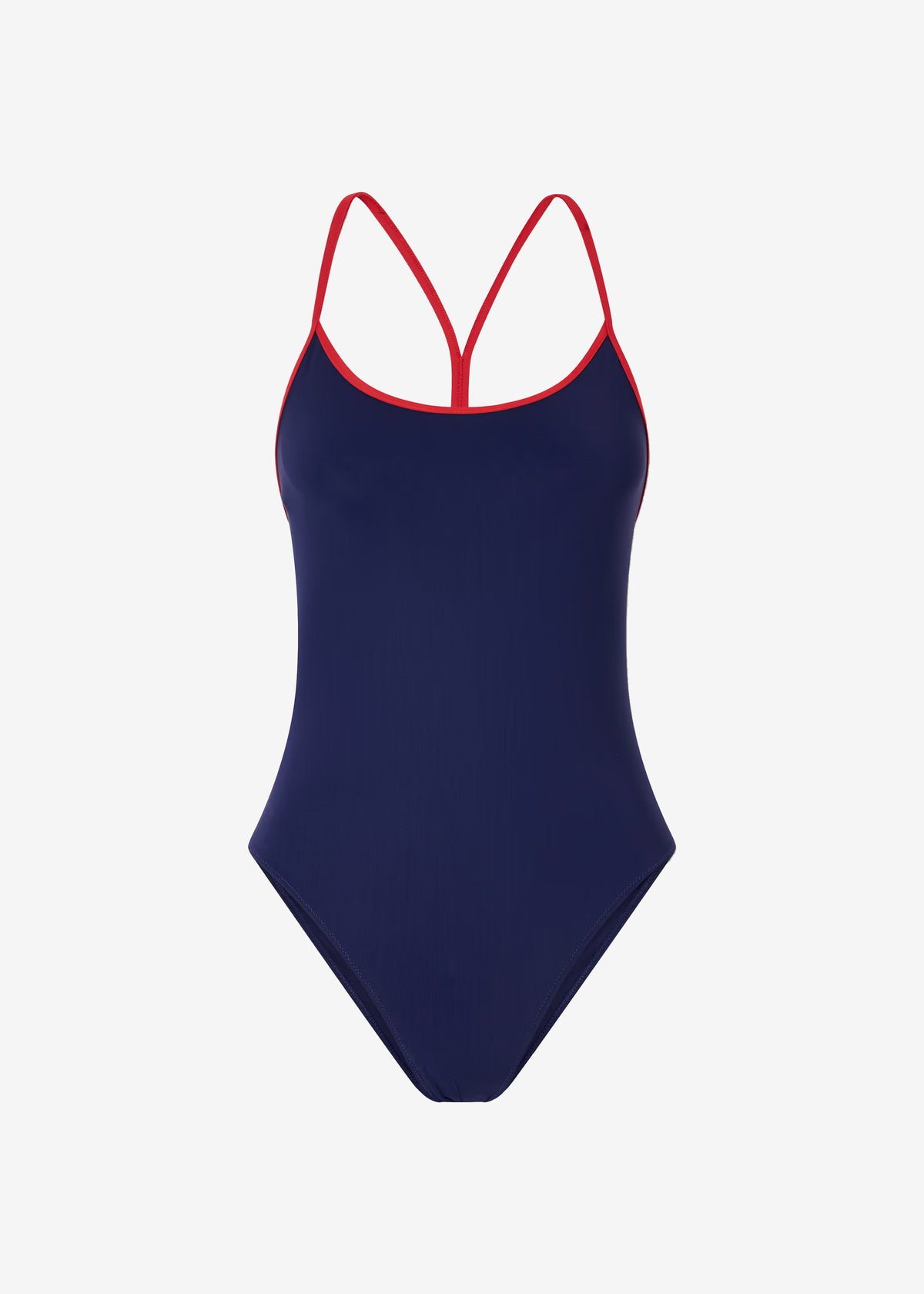 Lido Racerback One Piece Swimsuit - Navy Blue/Red - 3