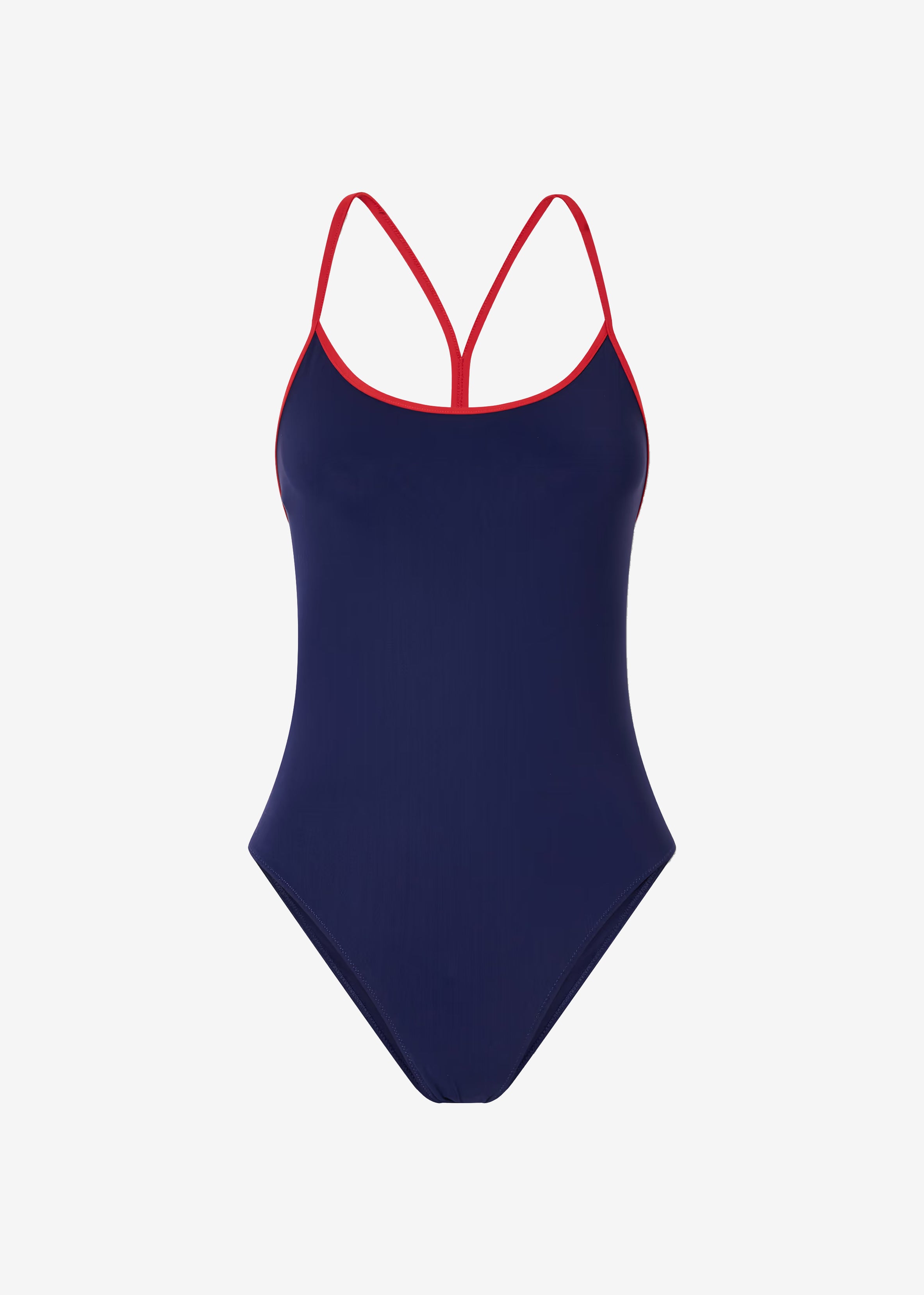 Lido Racerback One Piece Swimsuit - Navy Blue/Red - 3