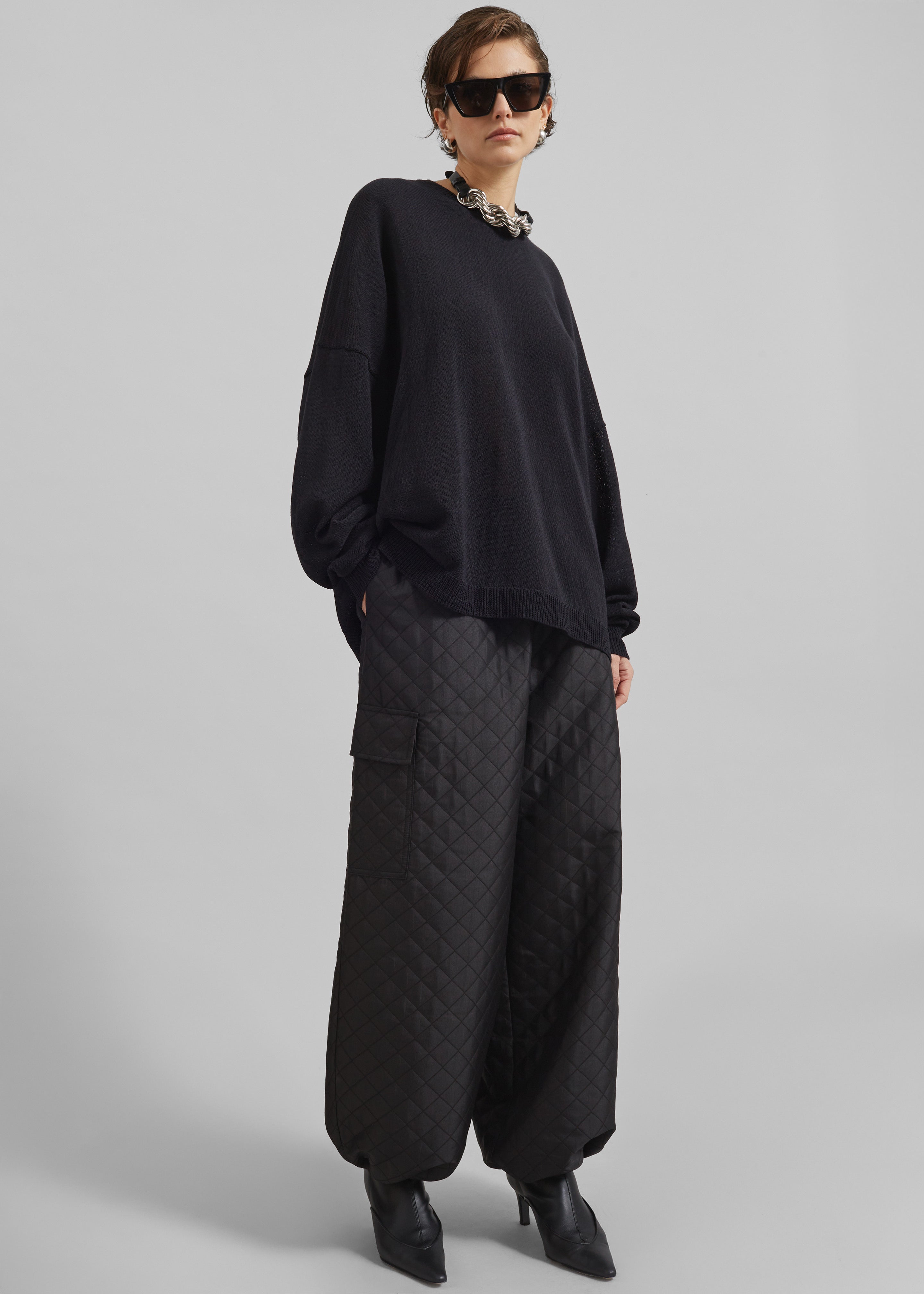 Lieto Quilted Pants - Black - 5