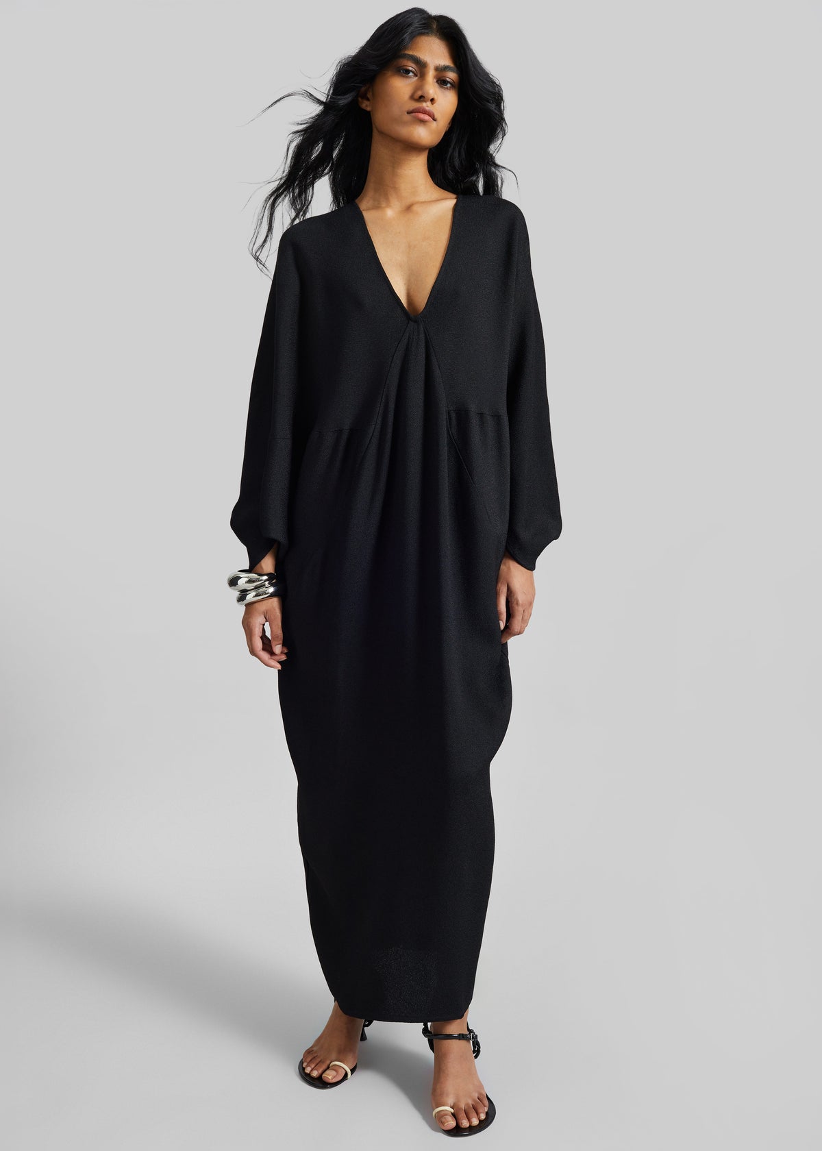 Lilia Kaftan Dress - Black - 1