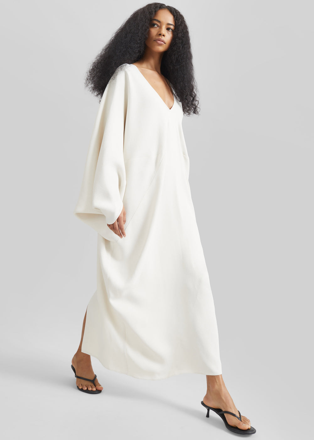 Lilia Kaftan Dress - Ivory - 1